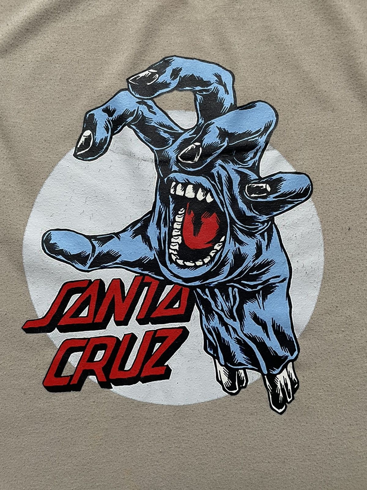 Santa Cruz Skateboards × Vintage Santa Cruz Screaming Hand Tee M Beige Made In Kentucky USA Size US M / EU 48-50 / 2 - 3 Thumbnail