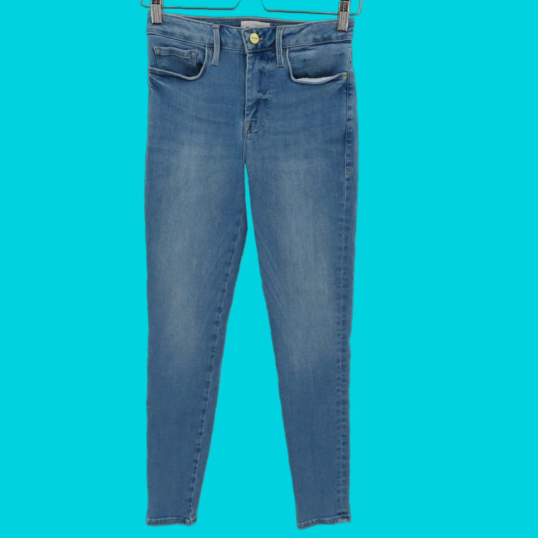 Frame FRAME Jeans Women 1 Le Skinny Light Blue Denim 5-Pocket Pockets Cotton Blend Jeans Shirt? Size 25" / US 0 / IT 36 - 1 Thumbnail