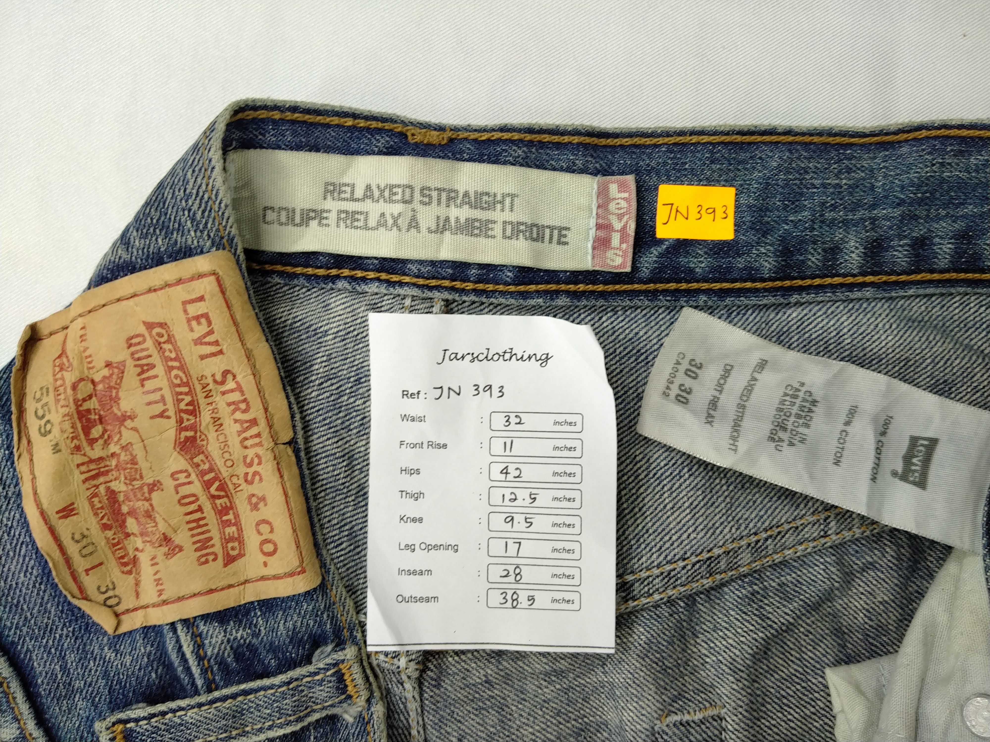 Levi's Vintage Levi's 559 Relaxed Straight Denim 32x28 -JN393 Size US 32 / EU 48 - 10 Thumbnail