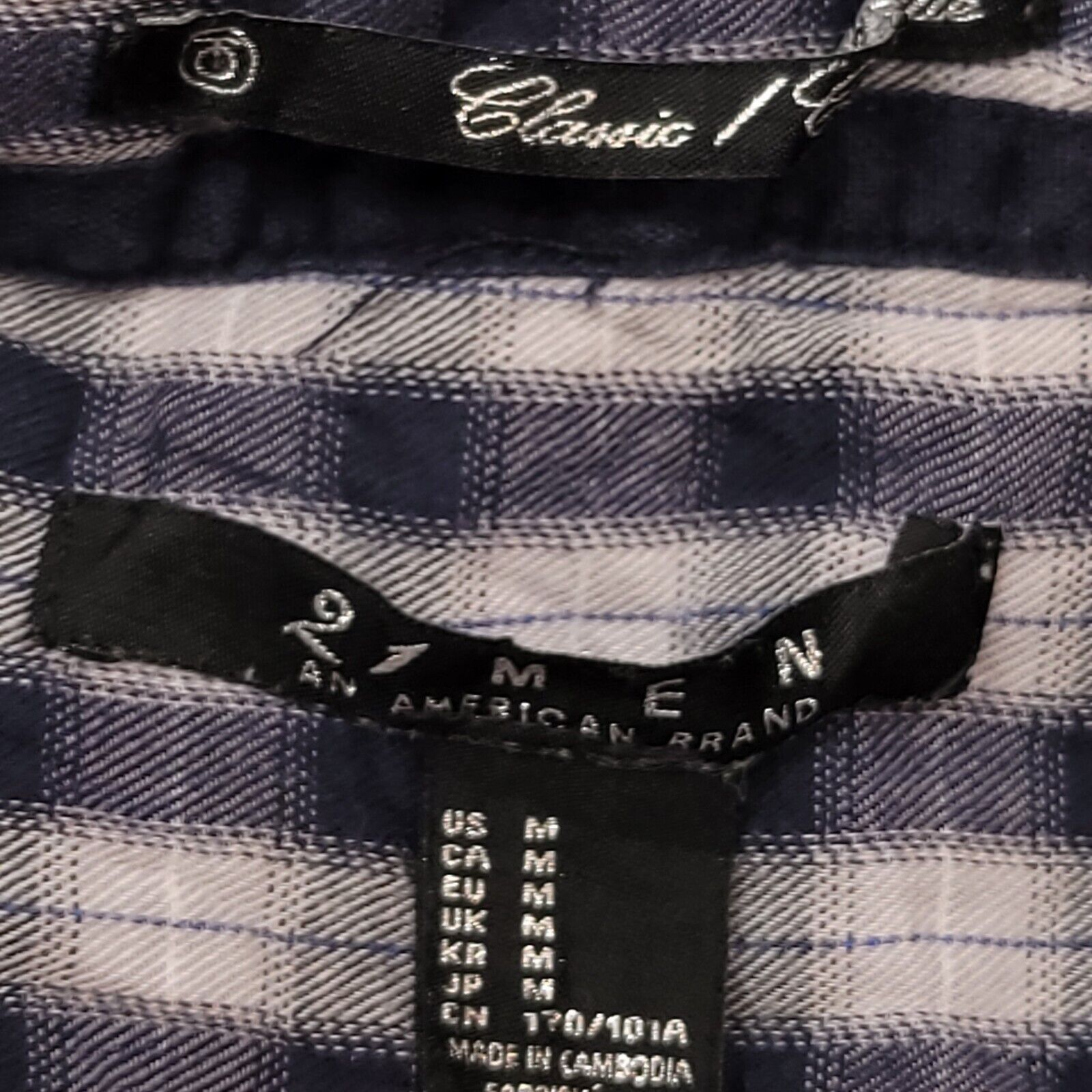 21 Men 21 Men Tartan Flannel Button Up Shirt Mens Size M Blue Gray Size US M / EU 48-50 / 2 - 3 Thumbnail