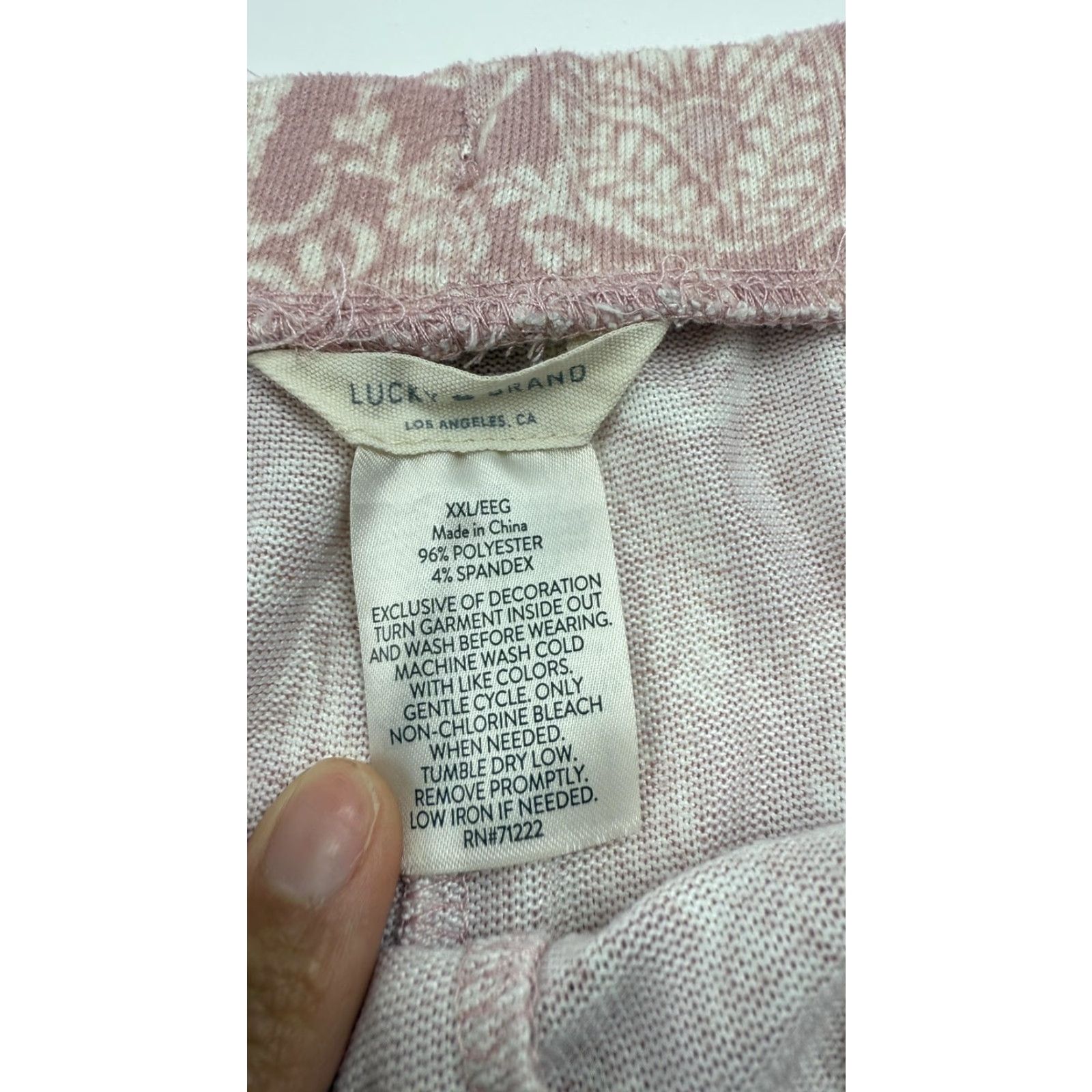 Lucky Brand Lucky Brand Pajama Set Womens 2XL Pink Paisley Lounge Shirt Pants Soft Sleepwear Size XXL / US 16-18 / IT 52-54 - 6 Thumbnail