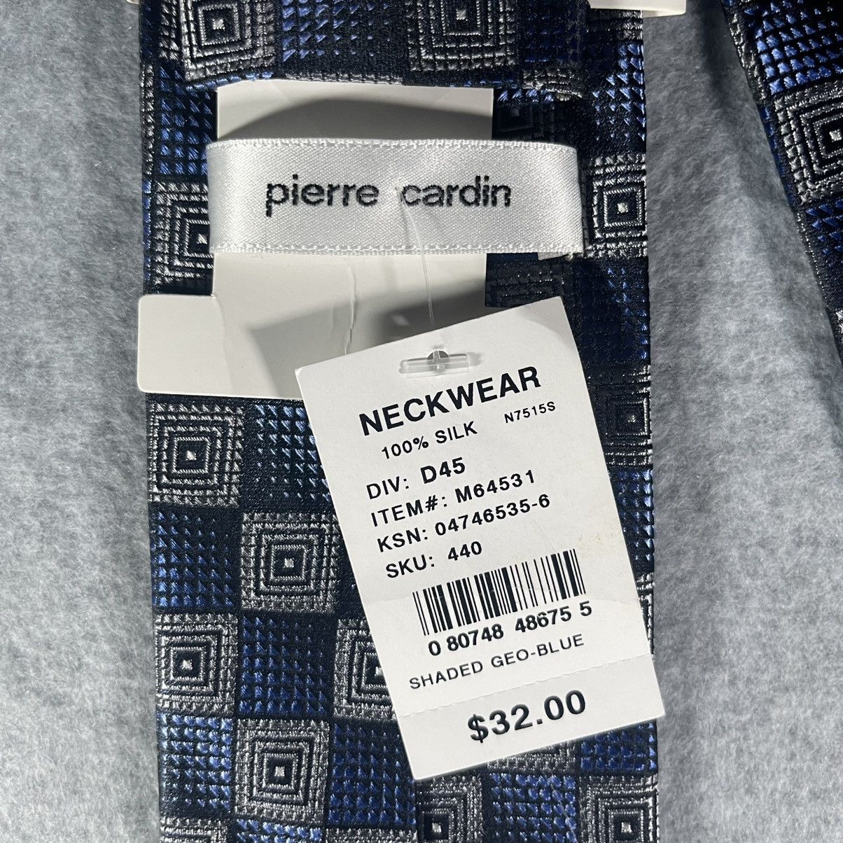 Pierre Cardin pierre cardin men’s stain repelent blue tie Size ONE SIZE - 4 Thumbnail