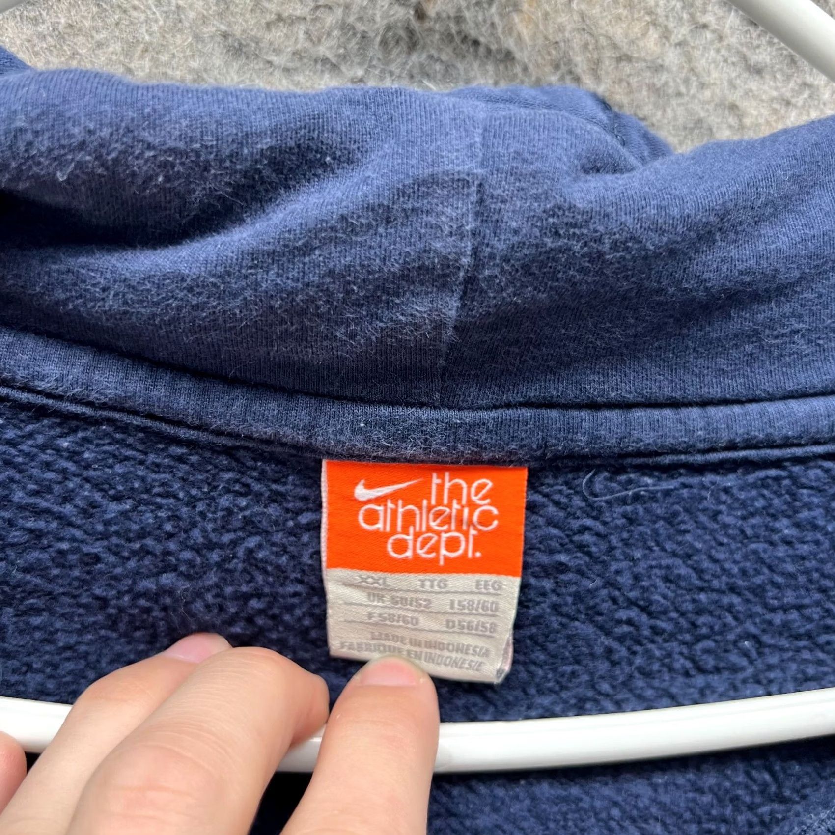 Nike VINTAGE Nike Jacket Men XXL Blue Orange Full Zip Hoodie Spell Out Retro 90s Shirt Sweater Mens Size US XXL / EU 58 / 5 - 2 Thumbnail