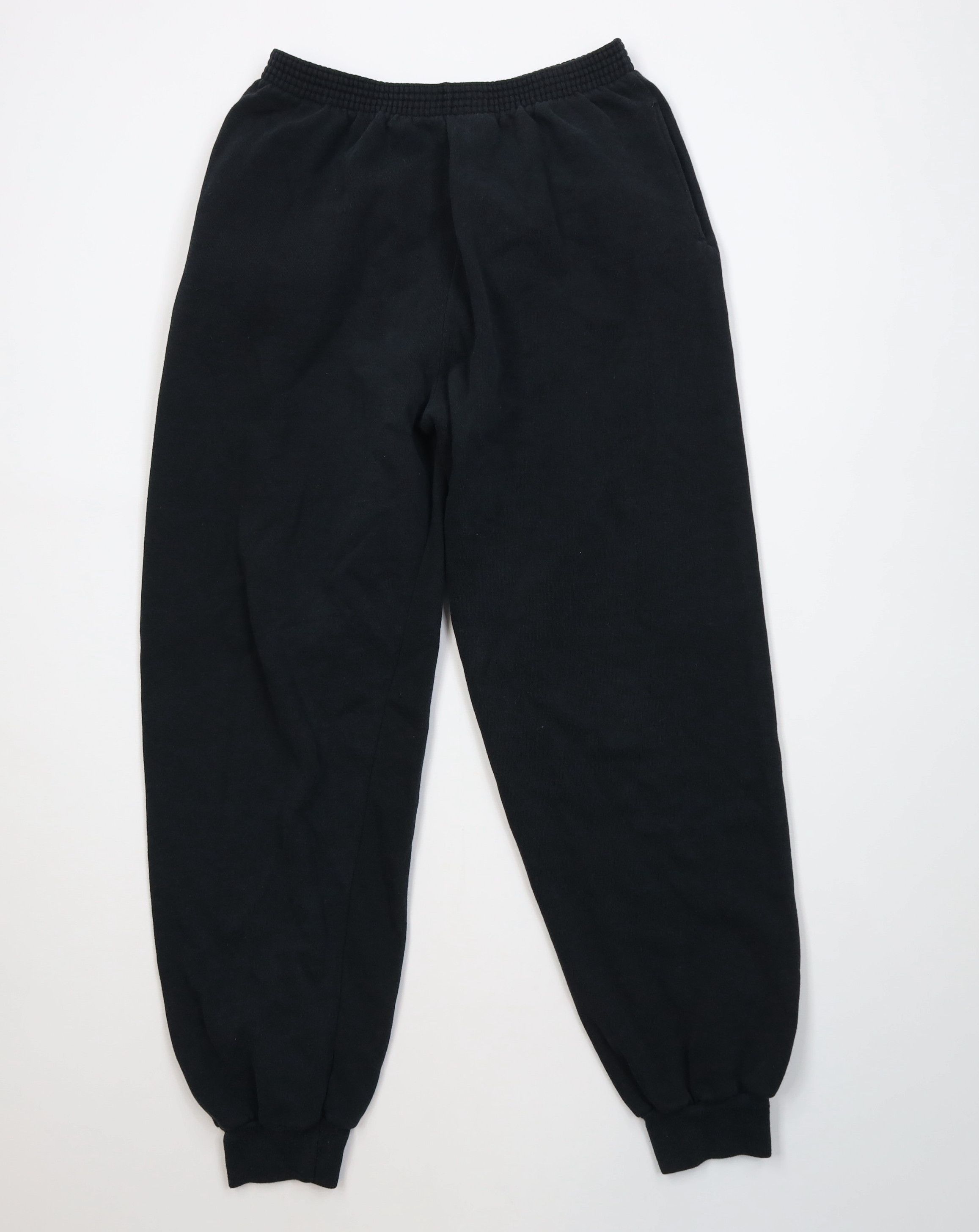Vintage Vintage 90s Streetwear Blank Sweatpants Joggers Black USA Size 26" / US 2 / IT 38 - 1 Thumbnail