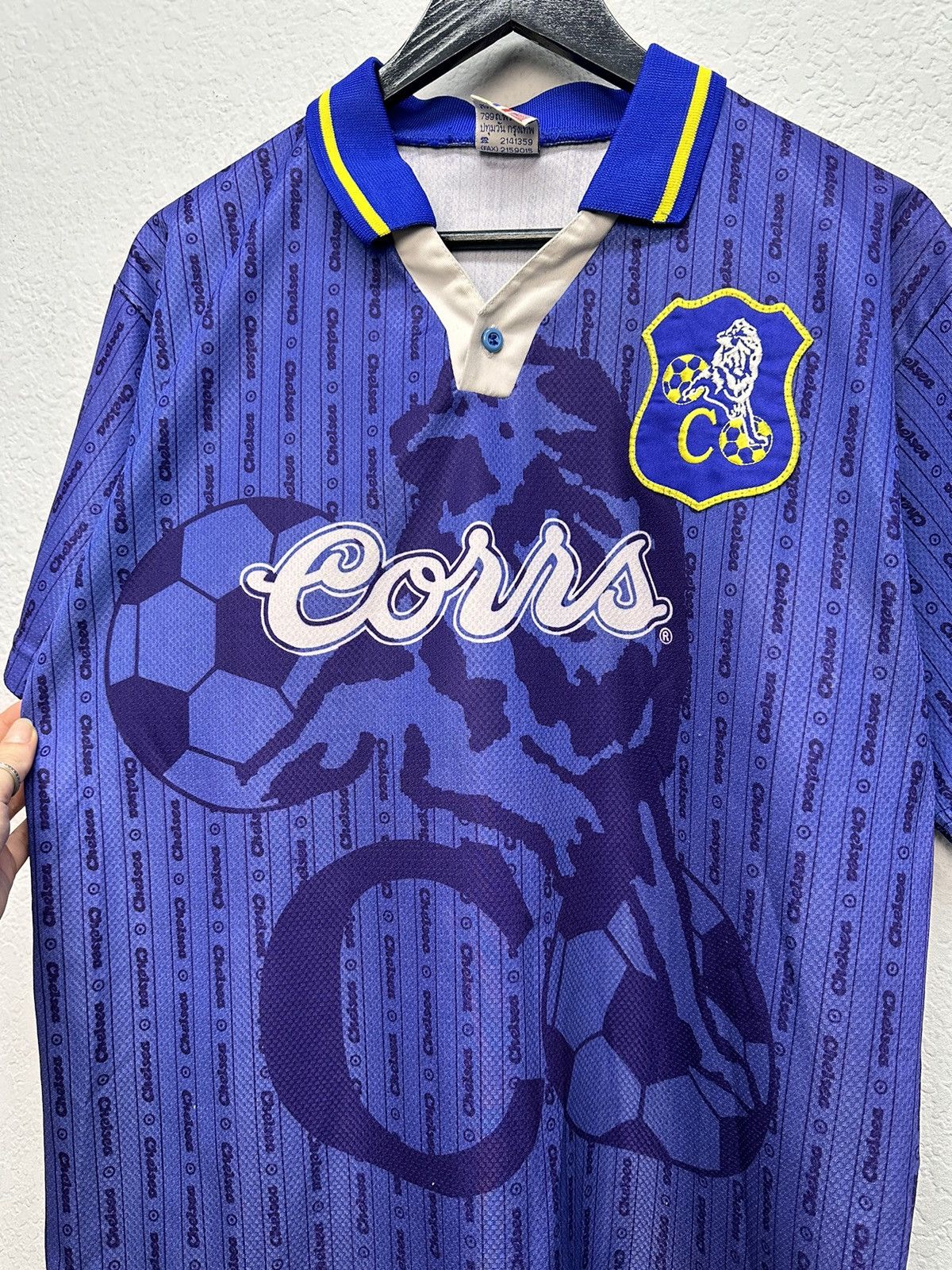 Adidas Vintage 90s Blue Soccer Jersey Chelsea Club Rare Graphic Size US M / EU 48-50 / 2 - 4 Thumbnail
