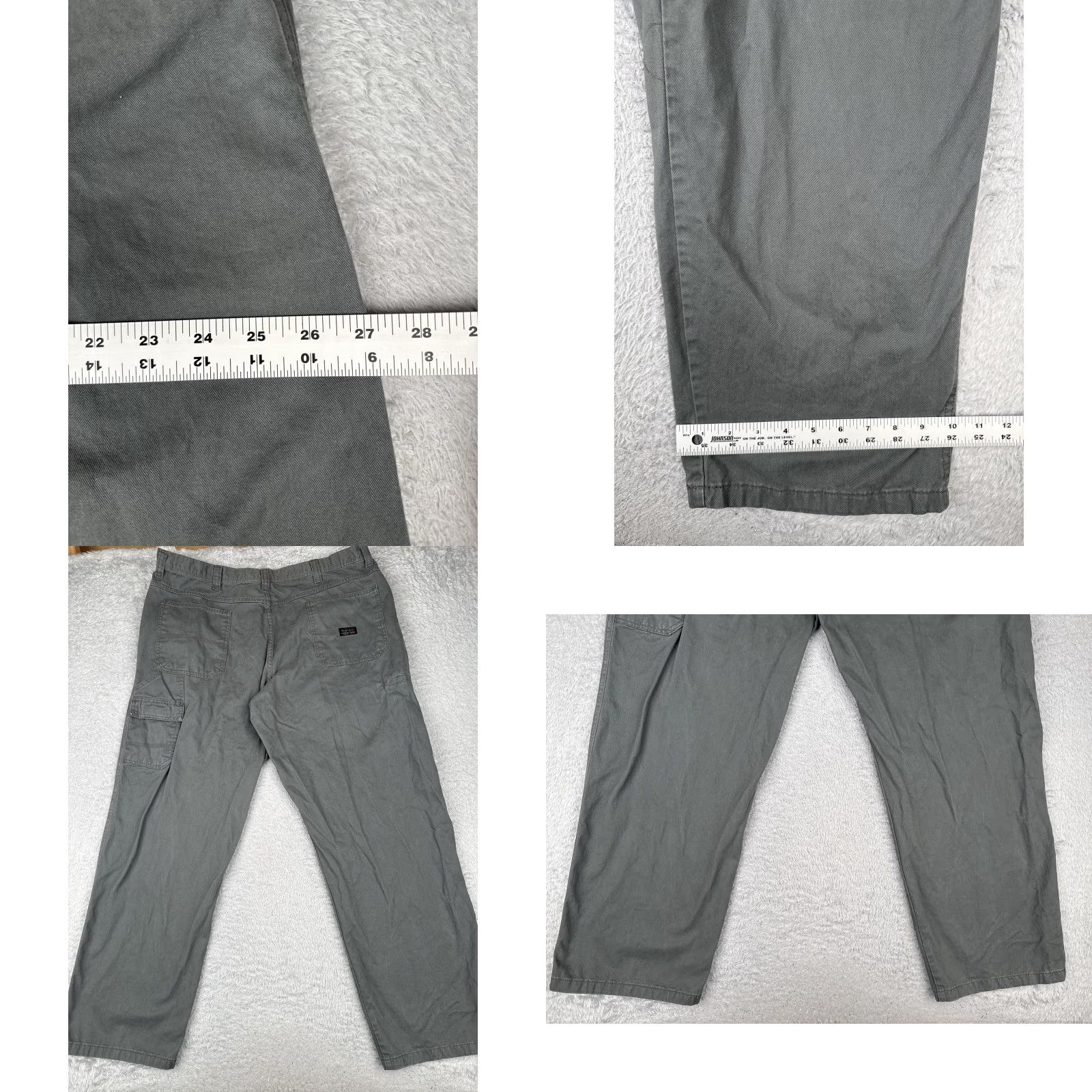 Wrangler Wrangler Workwear Pants Mens 44x32 Gray Carpenter Utility Cargo Cotton Twill Size US 44 / EU 60 - 9 Thumbnail