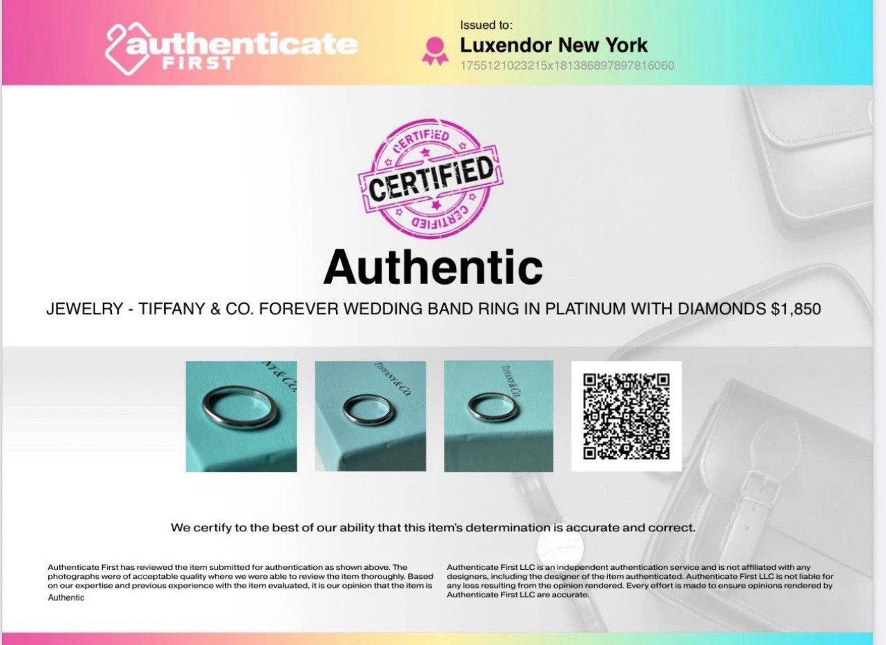 Tiffany & Co. Tiffany & Co. Forever Ring Platinum Diamonds 5.25 $1850 Size ONE SIZE - 4 Thumbnail