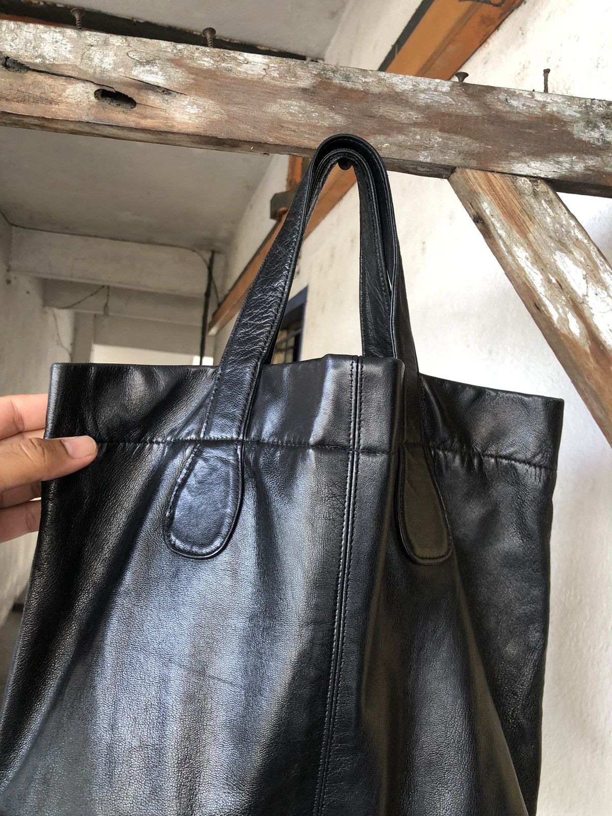 Yohji Yamamoto Nice❗️Ys Yohji Yamamoto Leather Tote Bag Mini Size ONE SIZE - 10 Thumbnail