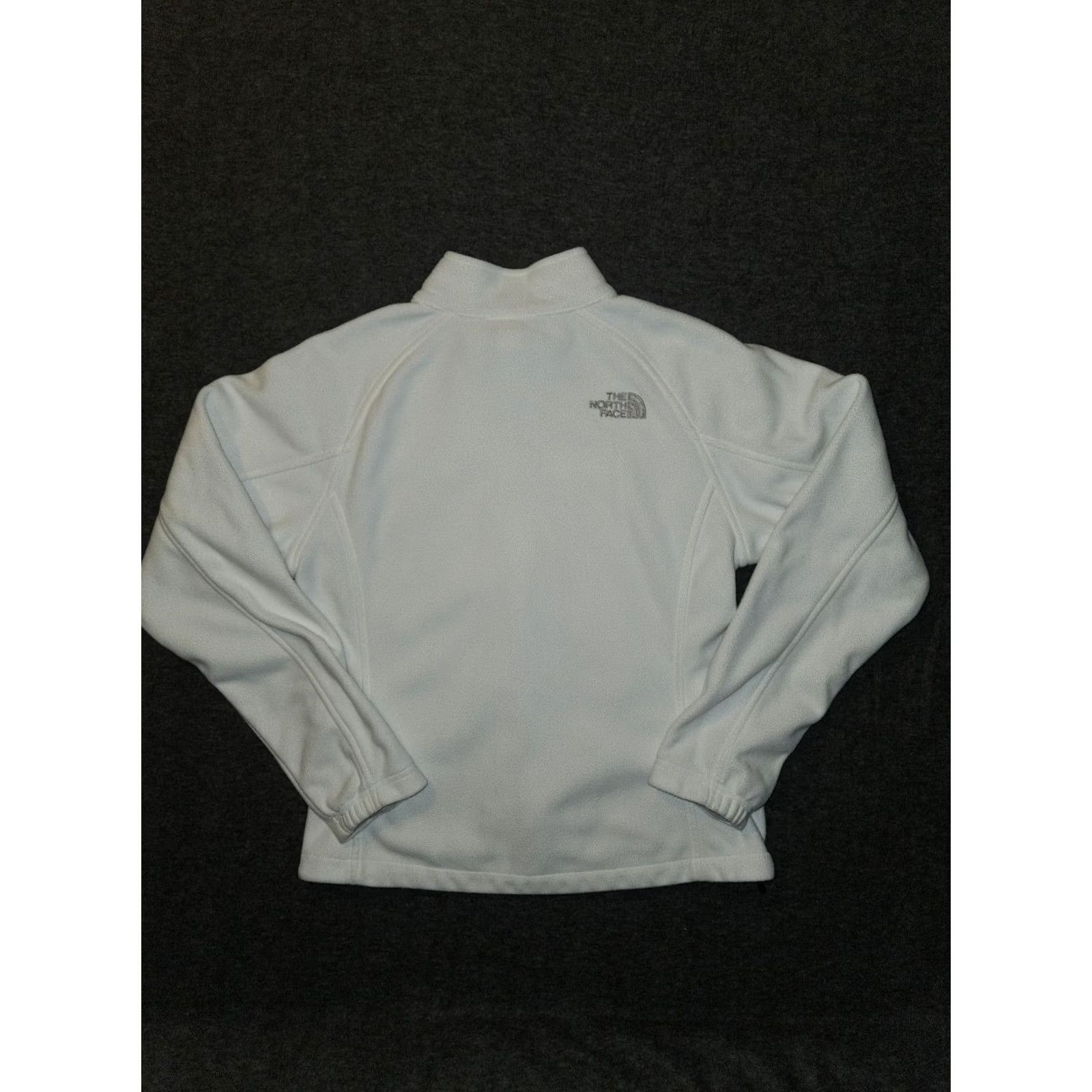 The North Face The North Face Women's Medium White Full Zip Fleece Jacket with Pockets Regular Fit Zip Pocket Zipped Pockets Solid Size M / US 6-8 / IT 42-44 - 7 Thumbnail