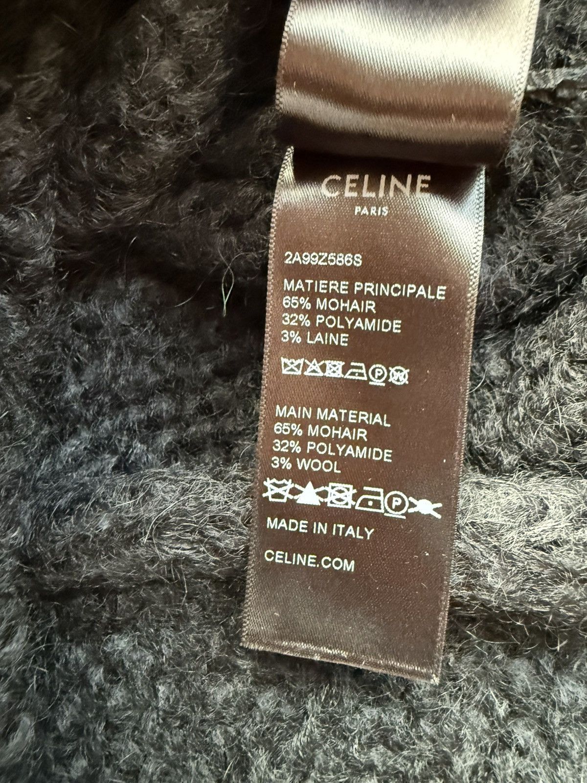 Celine $1.4k Celine black boxy Aran sweater mohair Fishermans Cable Size US XL / EU 56 / 4 - 23 Thumbnail