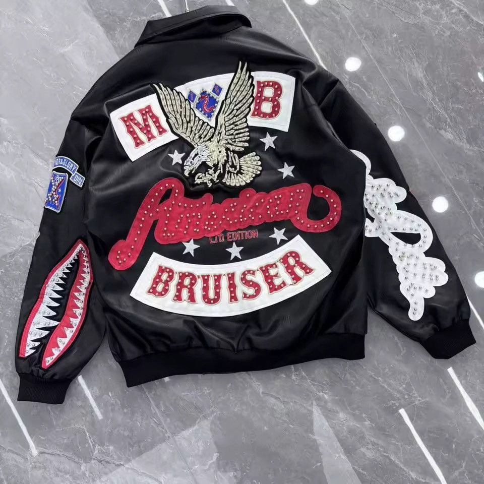 Pelle Pelle American Leather Jacket eagle PP bruiser logo