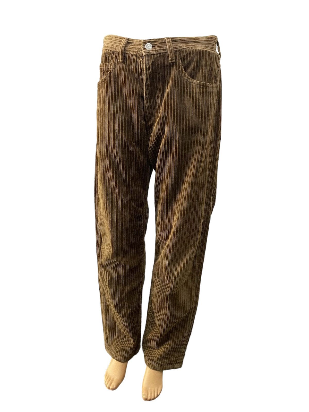 Beams Plus × Hysteric Glamour Beams Japan Brown Tan Corduroy Straight Fit Pants Size US 29 - 3 Thumbnail