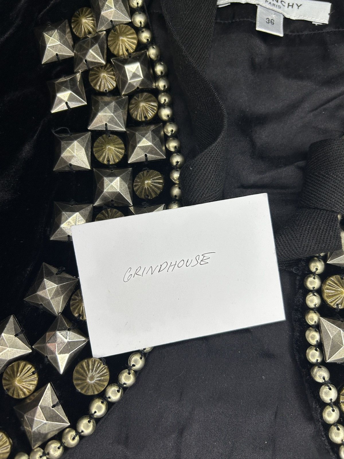 Givenchy F/W 08 Ricardo Tisci Studded Velvet Vest Size XS / US 0-2 / IT 36-38 - 11 Thumbnail