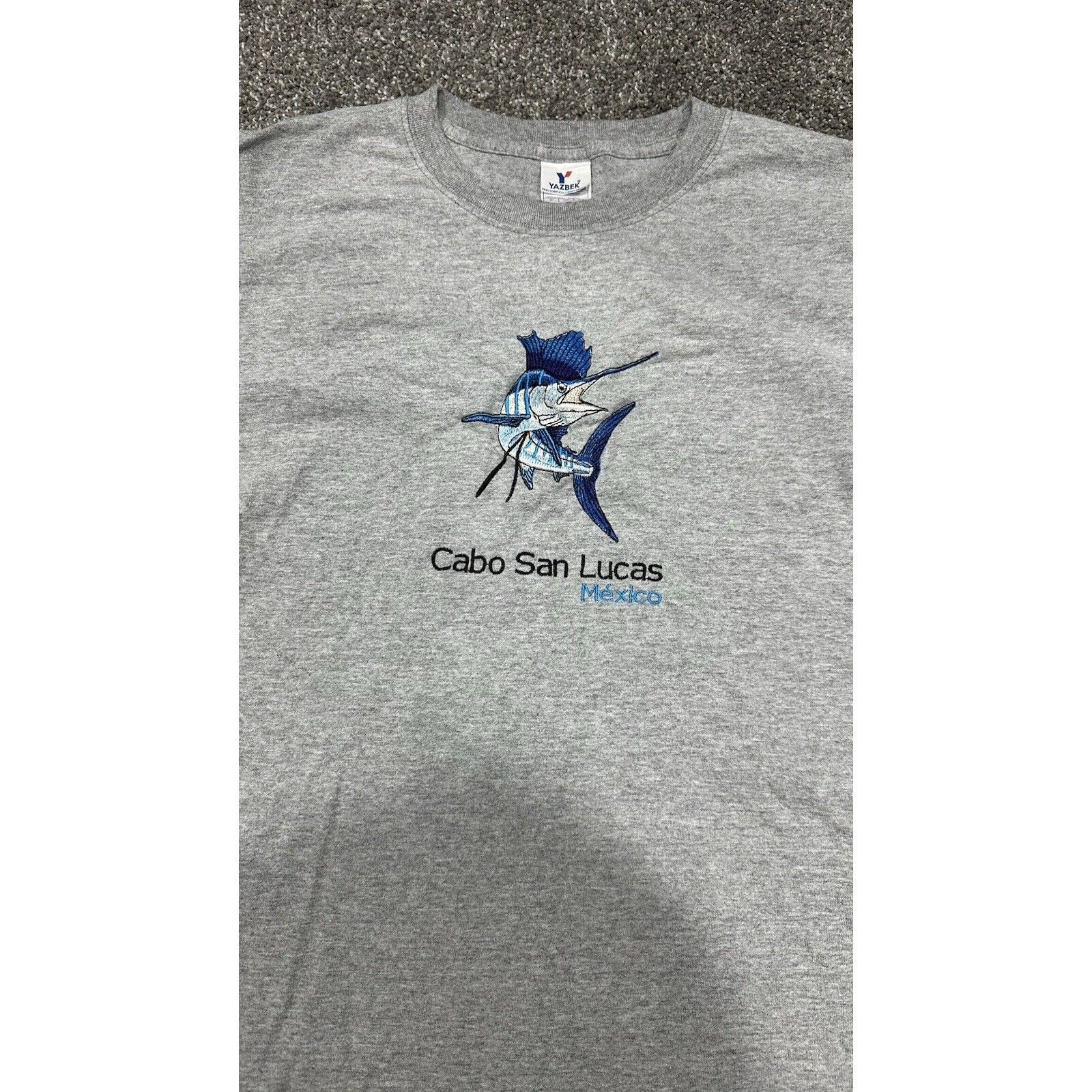 Other Vtg Cabo San Lucas Mexico Gray Shirt Embroidered Sz Large Size US L / EU 52-54 / 3 - 14 Thumbnail