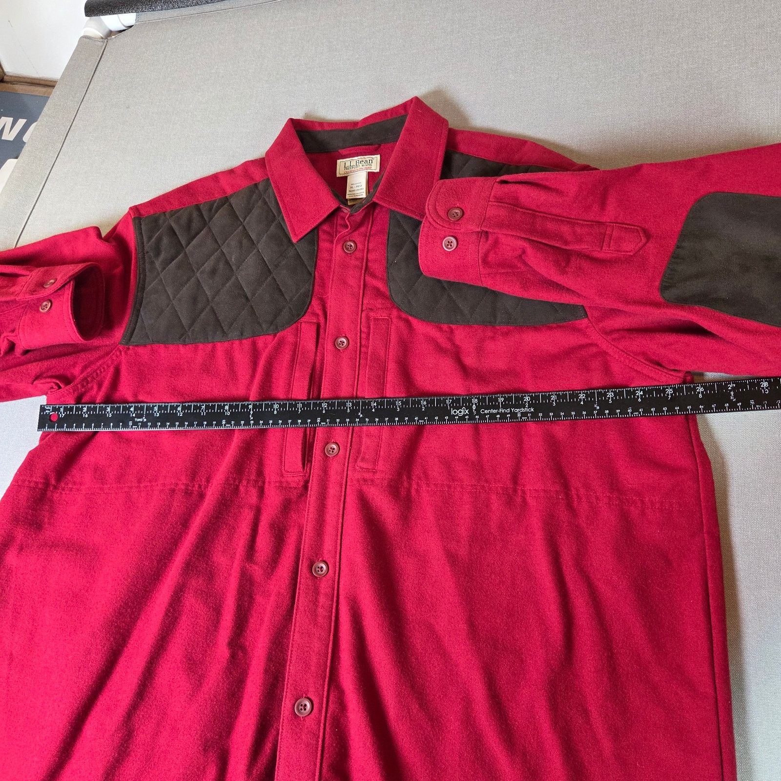 L.L. Bean L.L.Bean Chamois Cloth Shirt XL Quilted Elbow Patch Size US XL / EU 56 / 4 - 16 Thumbnail