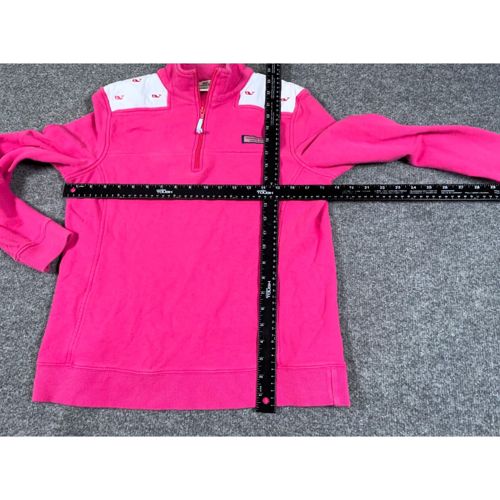 Vineyard Vines Vineyard Vines Sweatshirt Women's Medium Pink White Whale Pattern 1/4-Zip Size M / US 6-8 / IT 42-44 - 4 Thumbnail
