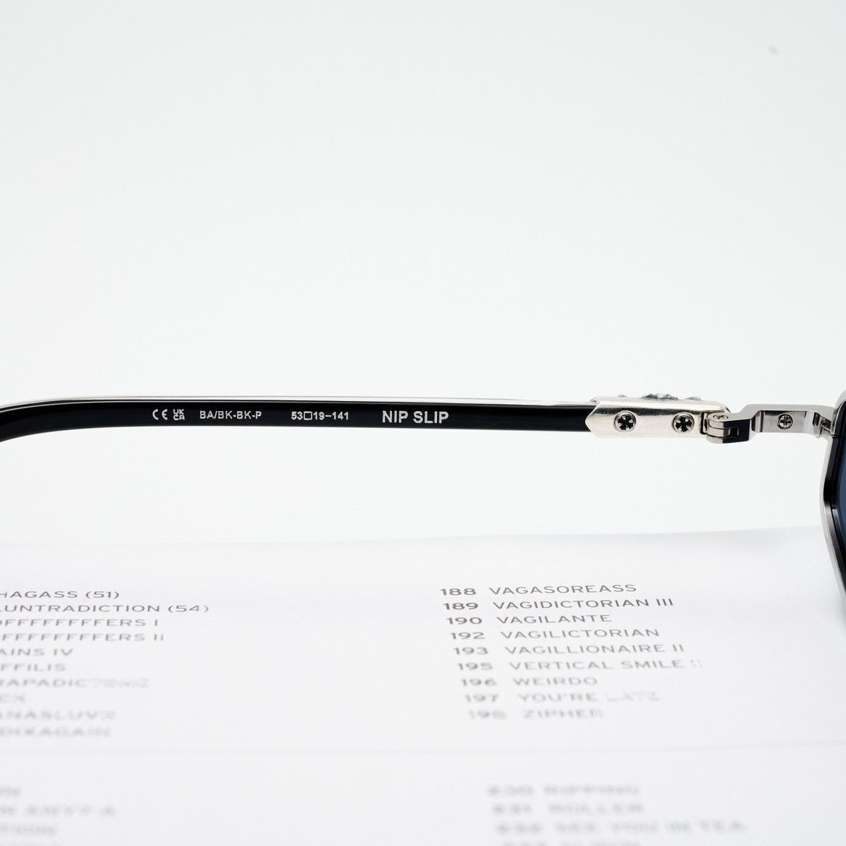 Chrome Hearts CHROME HEARTS NIP SLIP BRUSHED ALLOY/BLACK-BLACK-PLASTIC SUNGLASSES Size ONE SIZE - 5 Thumbnail