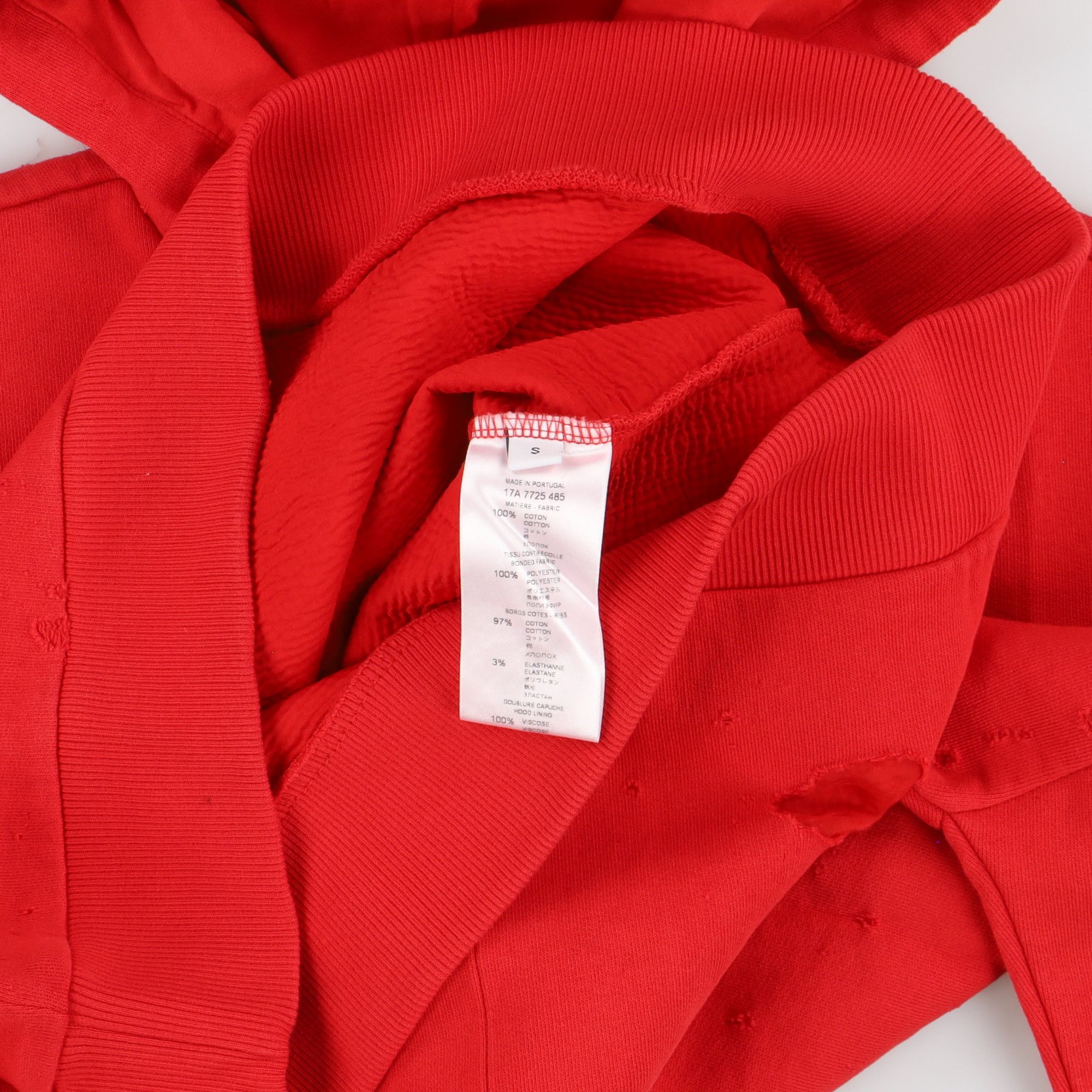 Givenchy Red Destroyed Logo Oversized Hoodie Size S / US 4 / IT 40 - 7 Thumbnail