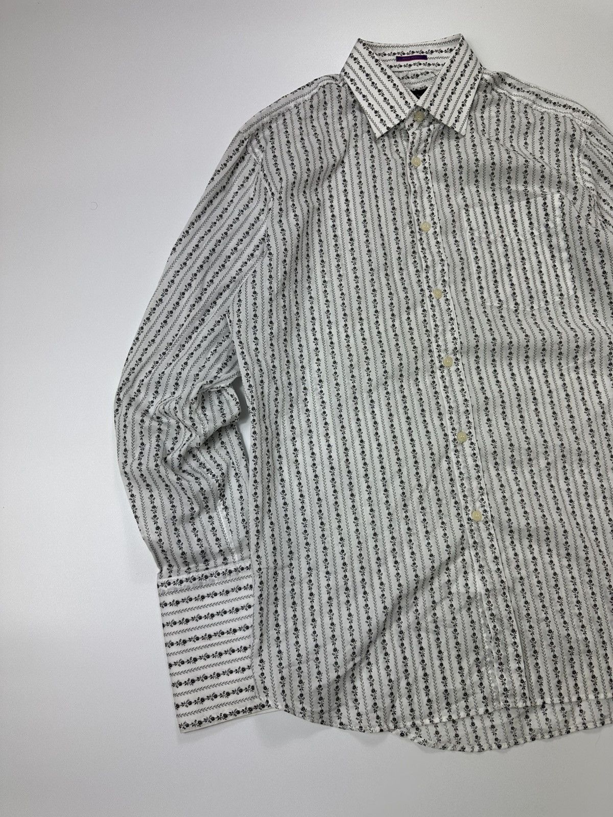 Paul Smith Paul Smith Monogram Dress Shirt 42/16 Size Italy Size US L / EU 52-54 / 3 - 3 Thumbnail