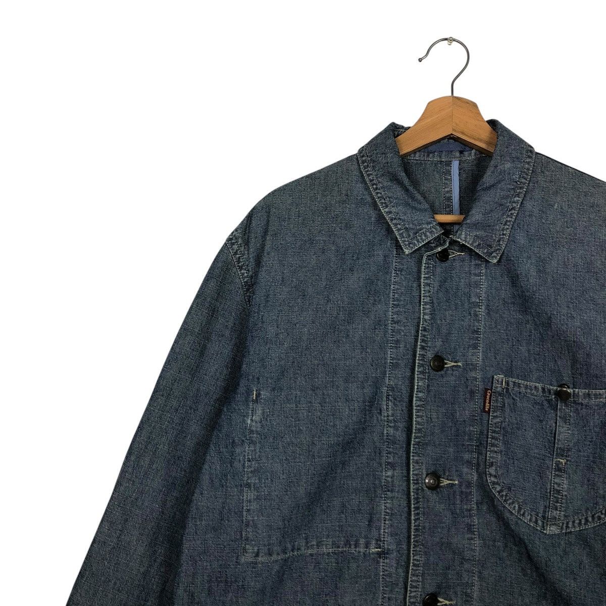 Japanese Brand 🔥VINTAGE CHORE WORK JACKET DENIM CROCODILE ISSEY MIYAKE Size US L / EU 52-54 / 3 - 9 Thumbnail