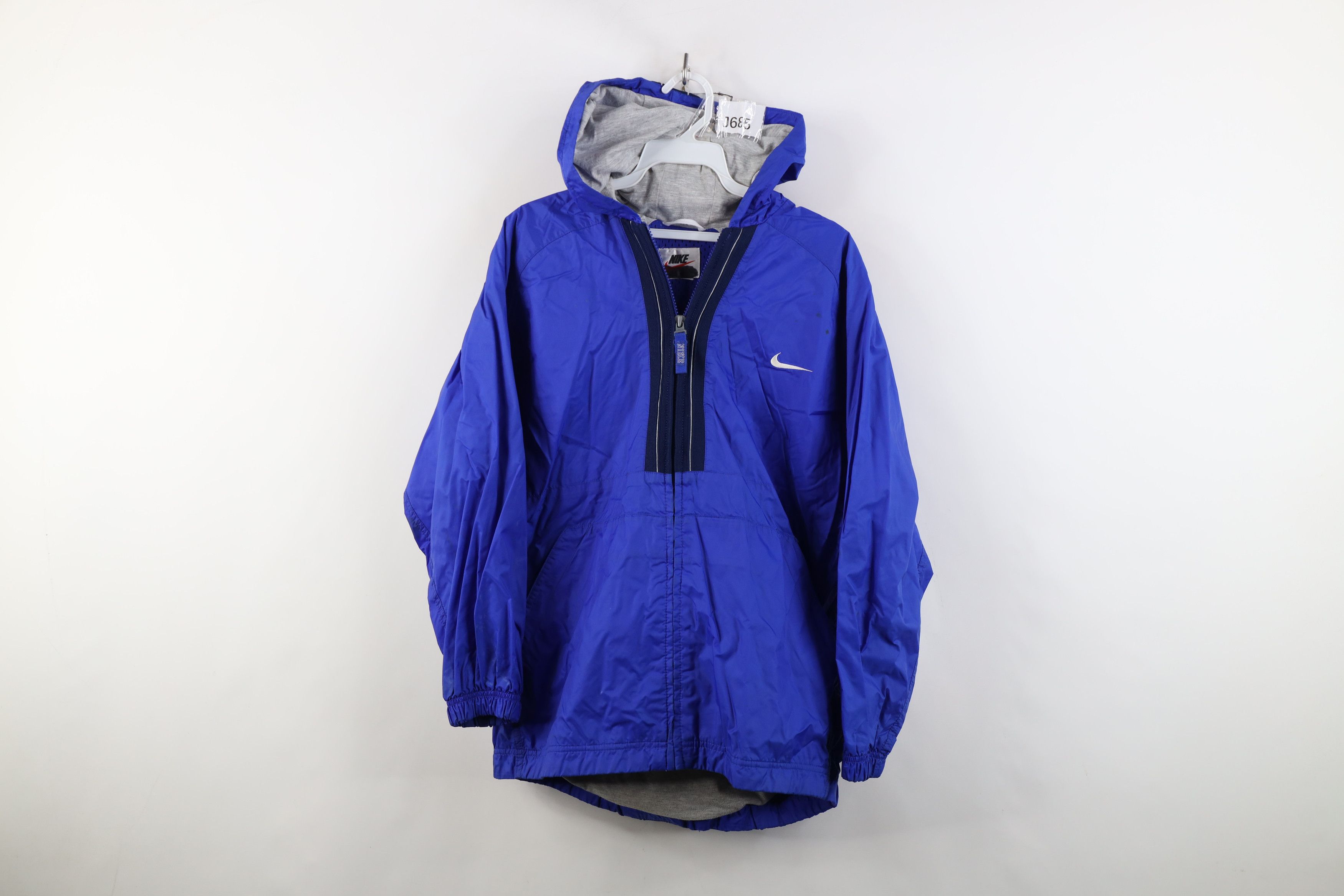 Nike Vintage 90s Nike Swoosh Full Zip Hooded Windbreaker Jacket Size US S / EU 44-46 / 1 - 1 Thumbnail