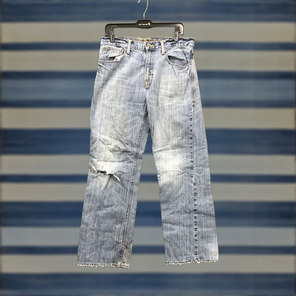 American Eagle Outfitters American Eagle Jeans Mens 32x30 Light Blue 5-Pocket Denim Relaxed Straight 90s Grunge Clothing Mens Jeans Size US 32 / EU 48 - 1 Thumbnail