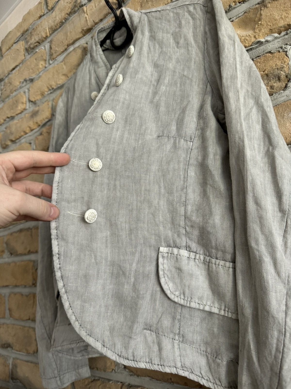 Hedi Slimane Vintage Linen Hussar Napoleon Button Blazer Jacket Size US S / EU 44-46 / 1 - 3 Thumbnail