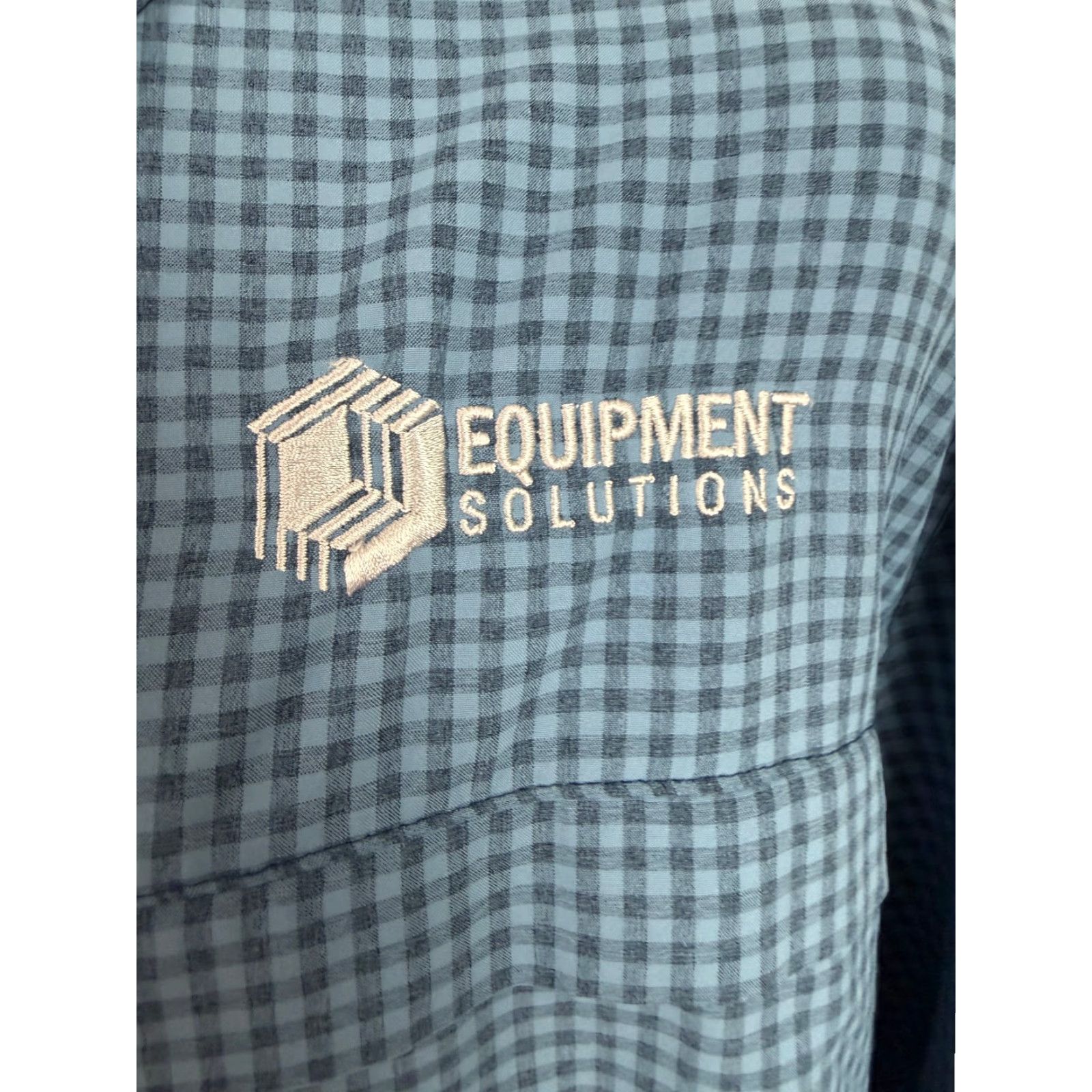 Vintage Game Guard Shirt Men 2XL Button-Up Short Sleeve Blue Polyester Microfiber Breathable Pockets Outdoor Casual Travel Size US XXL / EU 58 / 5 - 7 Thumbnail