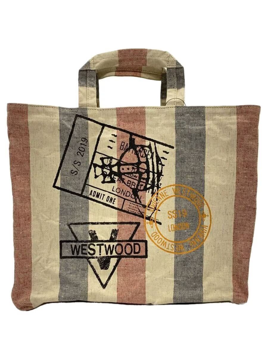 Vivienne Westwood Striped Canvas Orb Tote Bag Size ONE SIZE - 1 Thumbnail