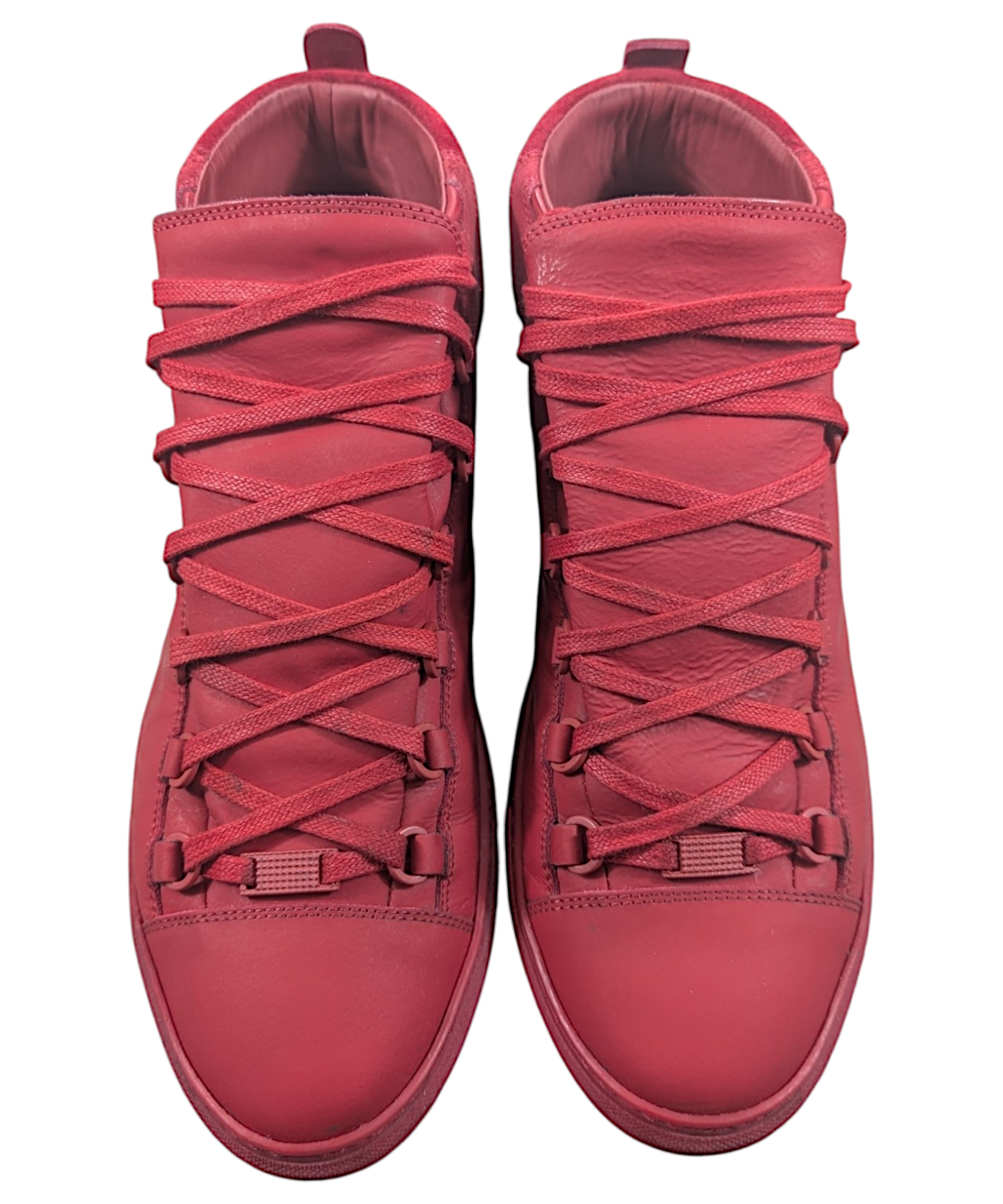 Balenciaga Balenciaga Arena High Red Leather Suede Shoes Size US 10 / EU 43 - 1 Thumbnail