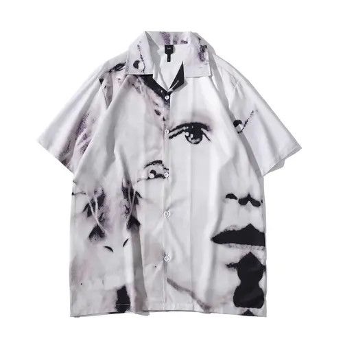 VIBE Vintage Outdoor Summer Hawaiian Blouse Shirt Dark Icon Size US M / EU 48-50 / 2 - 1 Thumbnail