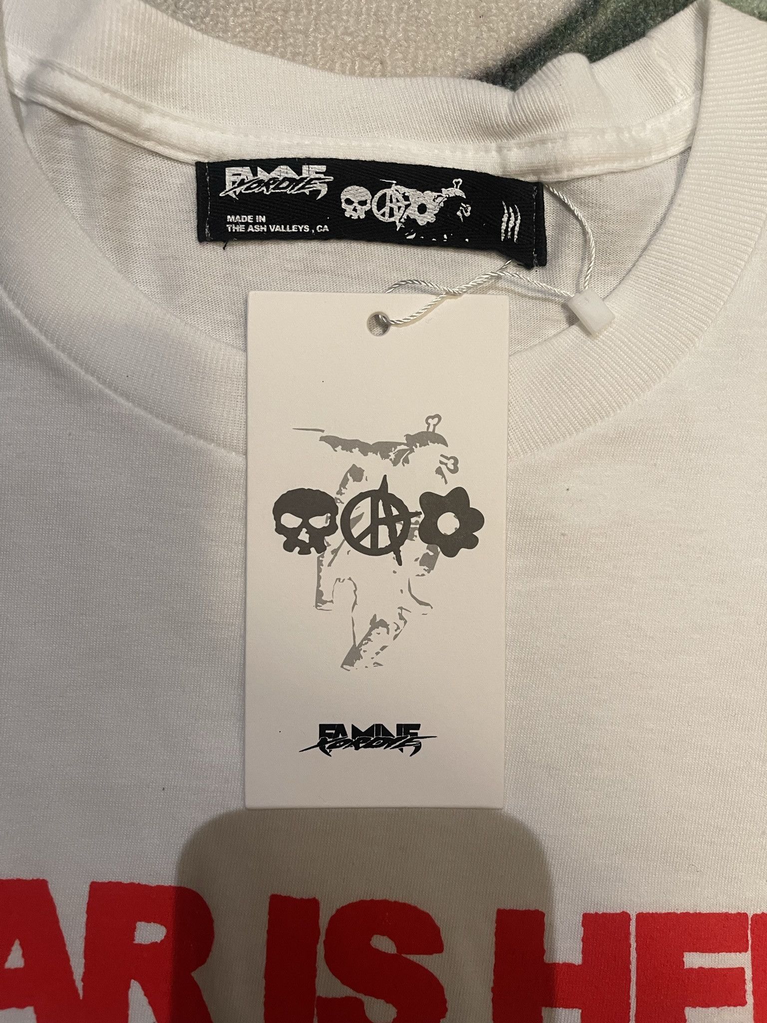 Rap Tees Famine Yordie 'War Is Hell' White T-Shirt Size US L / EU 52-54 / 3 - 3 Thumbnail