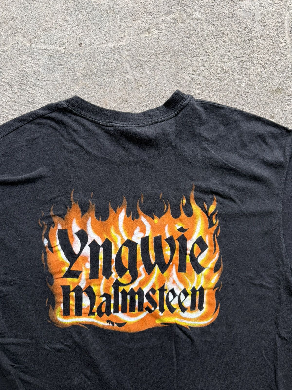 Band Tees Yngwie Malmsteen Flames 1991 Vintage Tee | Size XL Size US L / EU 52-54 / 3 - 4 Thumbnail