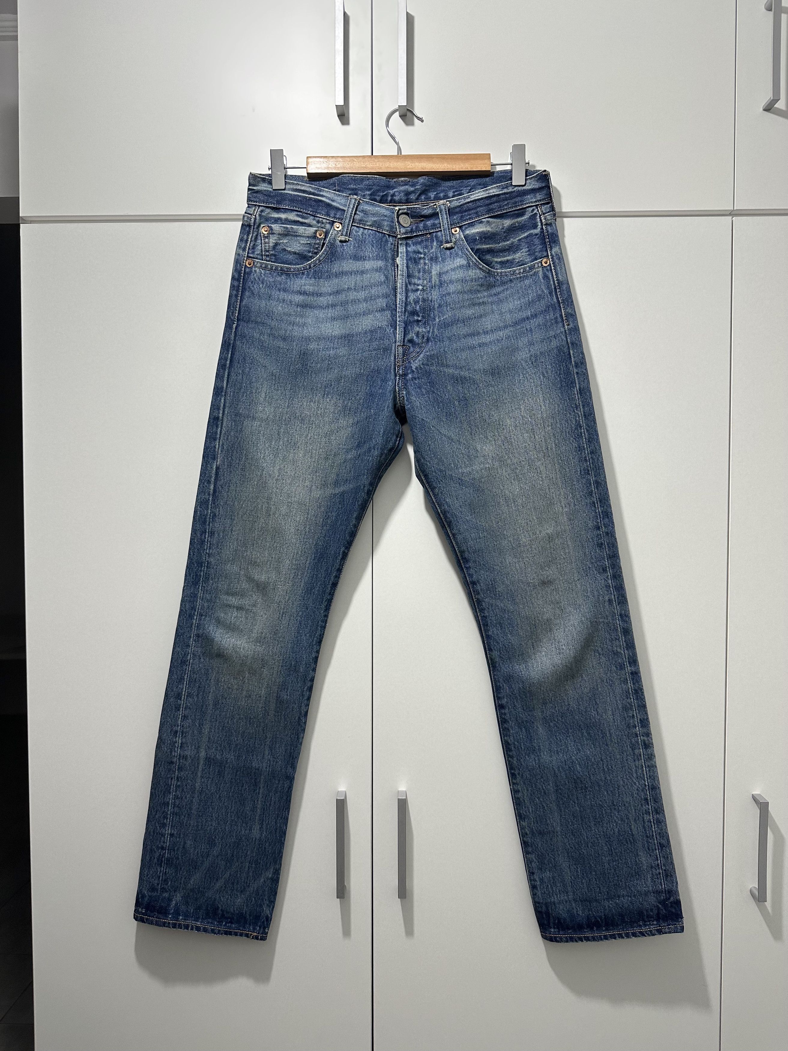 Levi's Levi's 501 Blue Straight Denim Jeans W30 L 30 Size US 30 / EU 46 - 1 Thumbnail