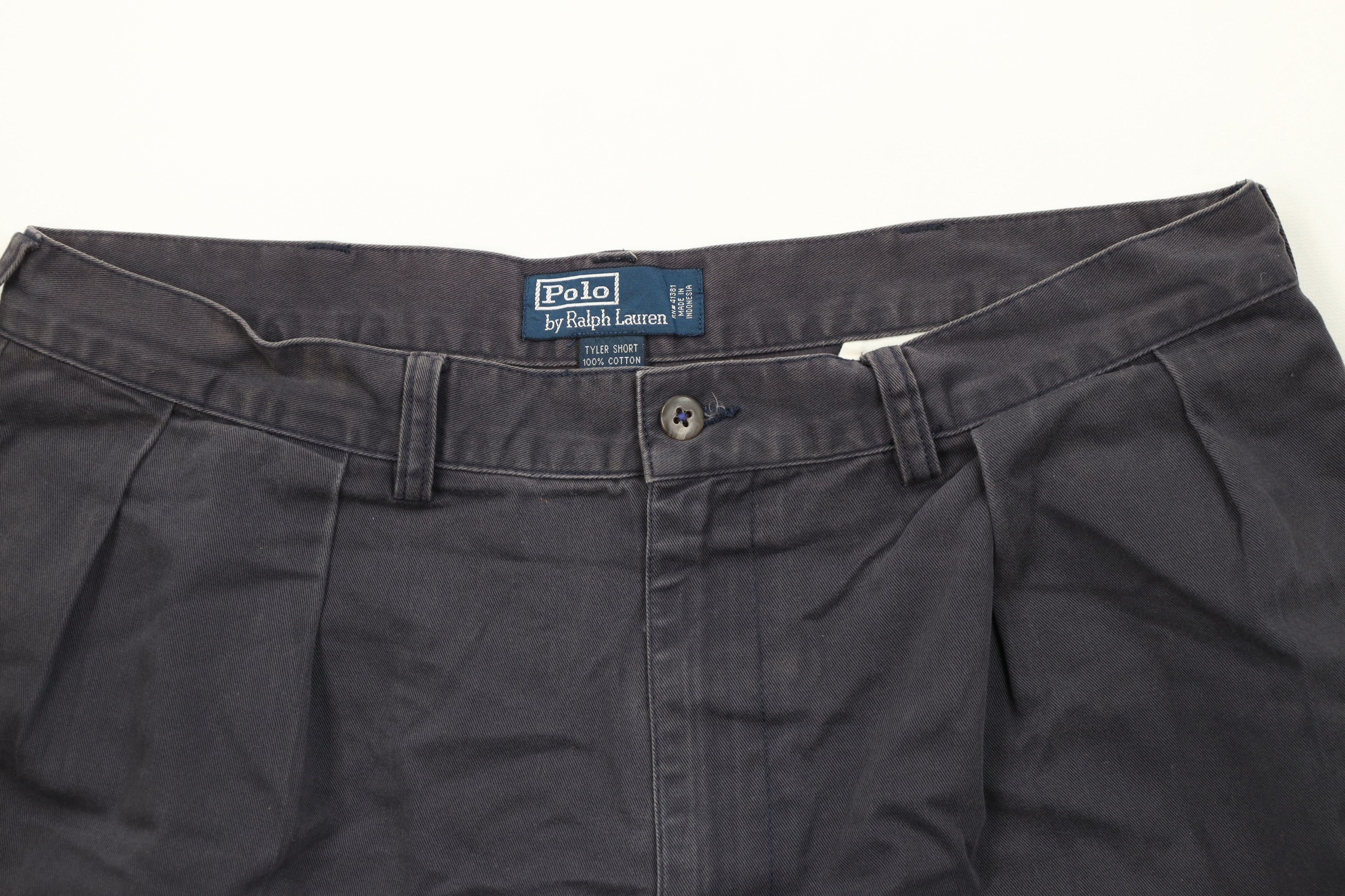 Ralph Lauren Vintage 90s Ralph Lauren Golf Chino Shorts Navy Blue Cotton Size US 36 / EU 52 - 2 Thumbnail