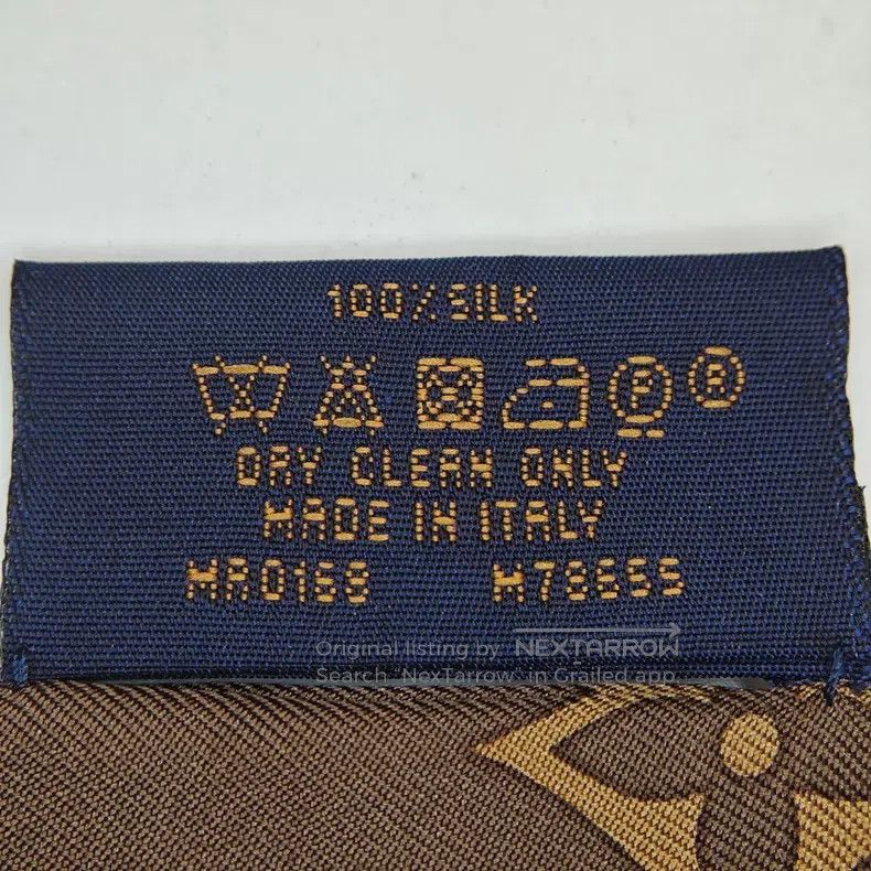 Louis Vuitton Louis Vuitton Brown presbyopic pattern twill silk scarf Size ONE SIZE - 3 Thumbnail