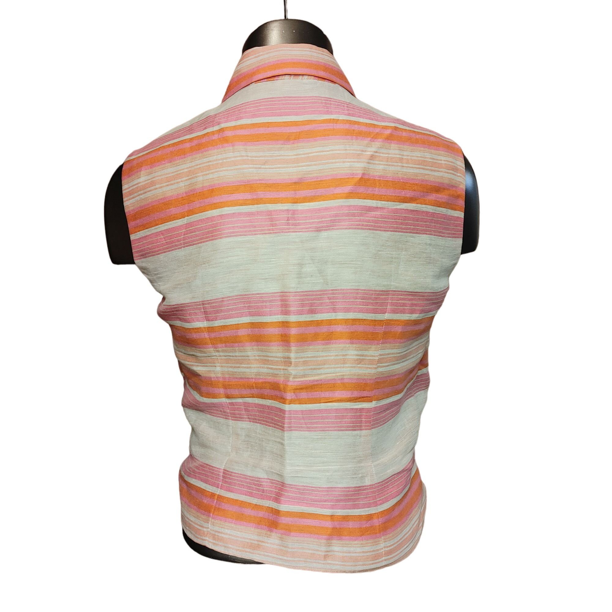 Other Christian Siriano Women's Orange/Pink Sleeveless Tie Front C Size M / US 6-8 / IT 42-44 - 2 Thumbnail