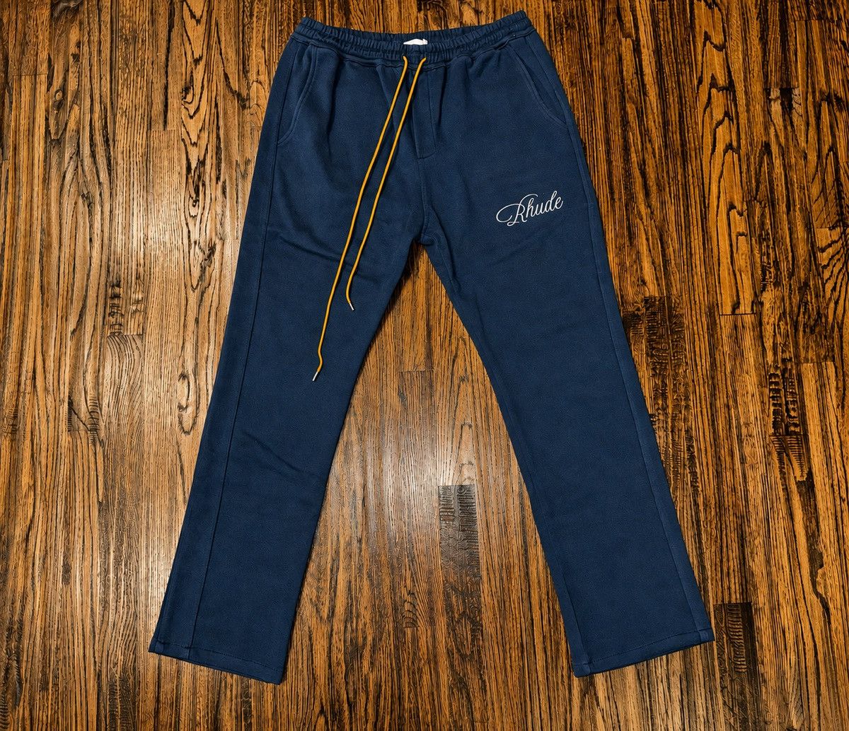 Rhude Rhude Crest Logo Embroided Teal Green/Blue Track Pants Sz M Size US 32 / EU 48 - 1 Thumbnail