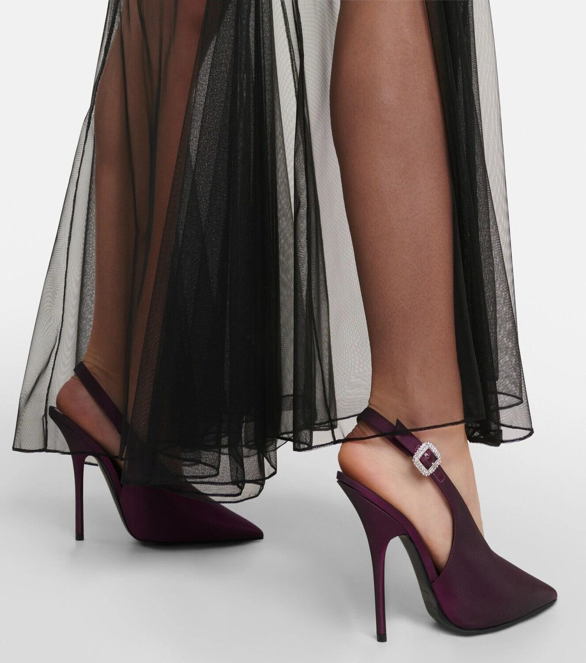 Saint Laurent Paris o1y0126 Pumps in Purple Size US 6 / IT 36 - 4 Thumbnail