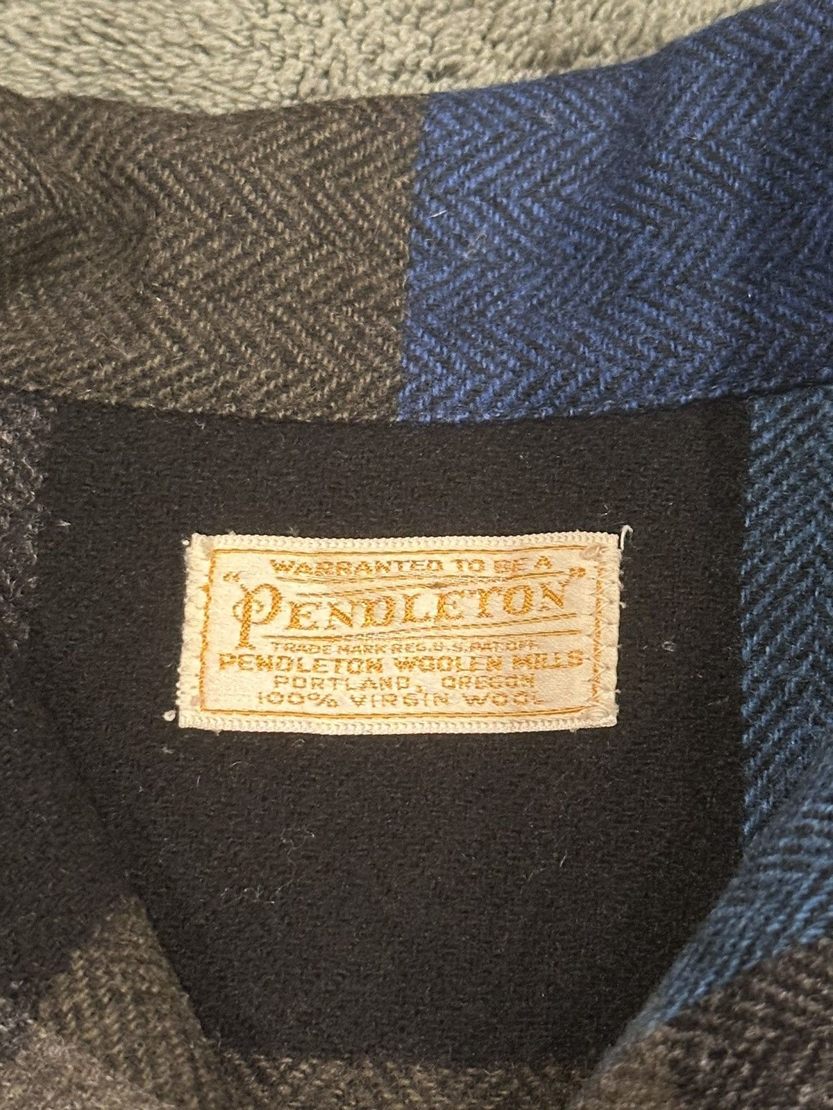 Pendleton × Vintage Vintage 40s 50s Pendleton 49er Jacket Wool Blue Black Plaid Size US L / EU 52-54 / 3 - 7 Thumbnail