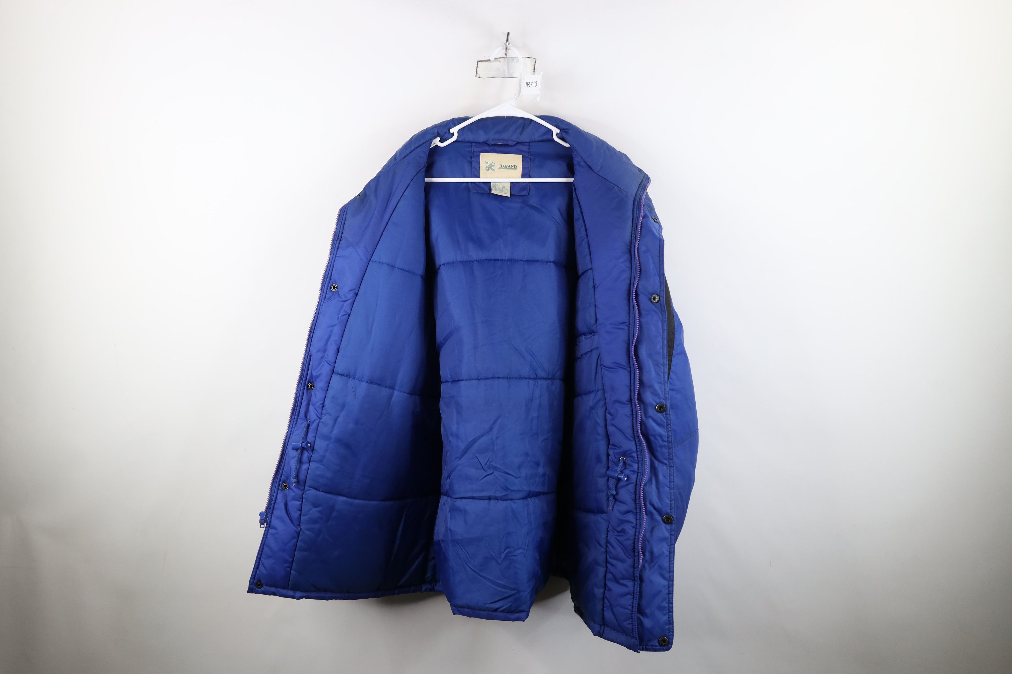 Vintage Vintage 90s Streetwear Block Full Zip Puffer Jacket Blue Size US XXL / EU 58 / 5 - 10 Thumbnail