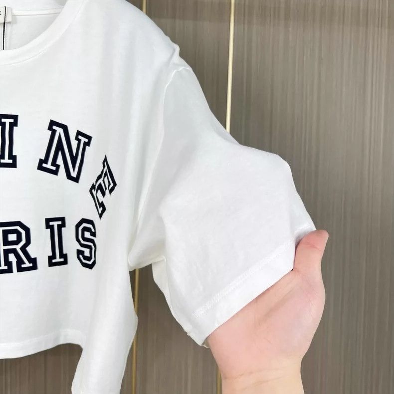 Celine Celine Paris Short Sleeve Crop Top Size M / US 6-8 / IT 42-44 - 4 Thumbnail