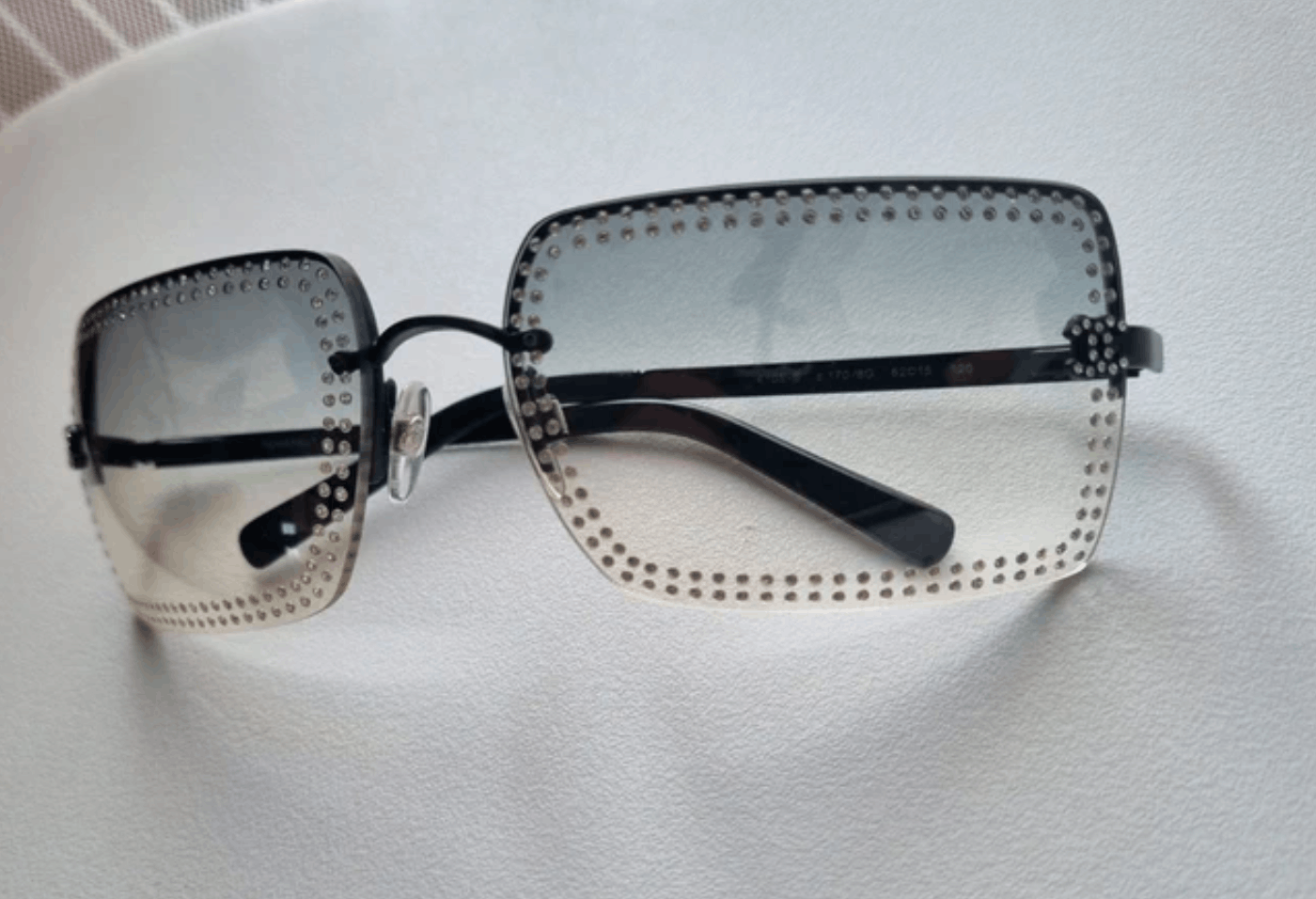 Chanel CHANEL Sunglasses 4105 Rimless Rhinestone 4017 Size ONE SIZE - 4 Thumbnail