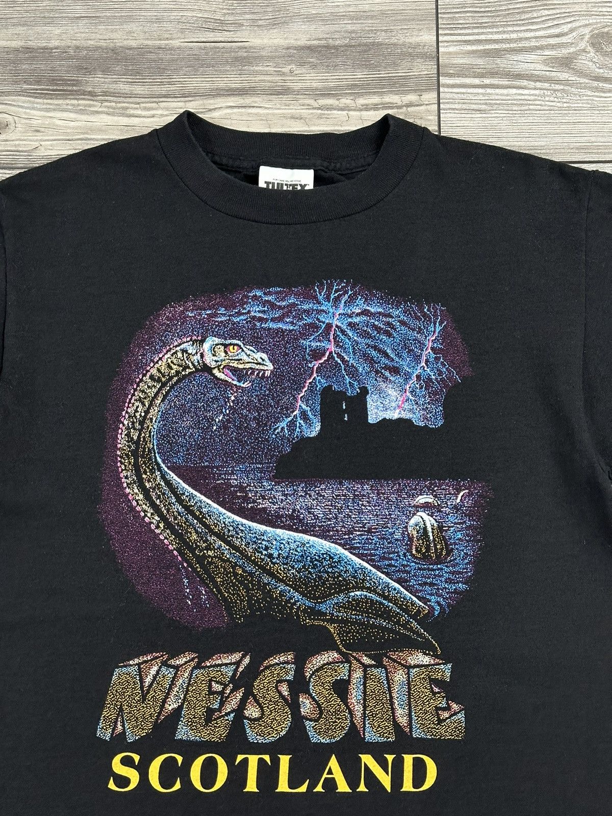 Tultex Vintage 90’s Nessie Scotland Loch Ness Monster T Shirt Size US S / EU 44-46 / 1 - 2 Thumbnail