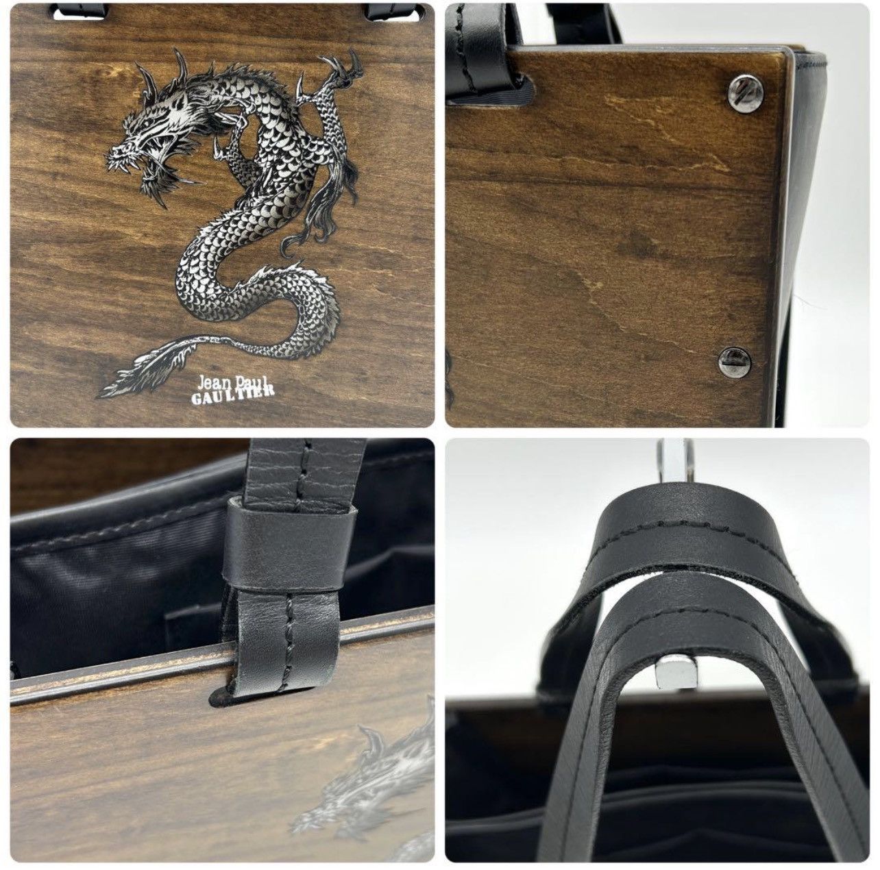 Jean Paul Gaultier Jean Paul Gaultier Archival Dragon Wood Panel Tote Bag Size ONE SIZE - 3 Thumbnail