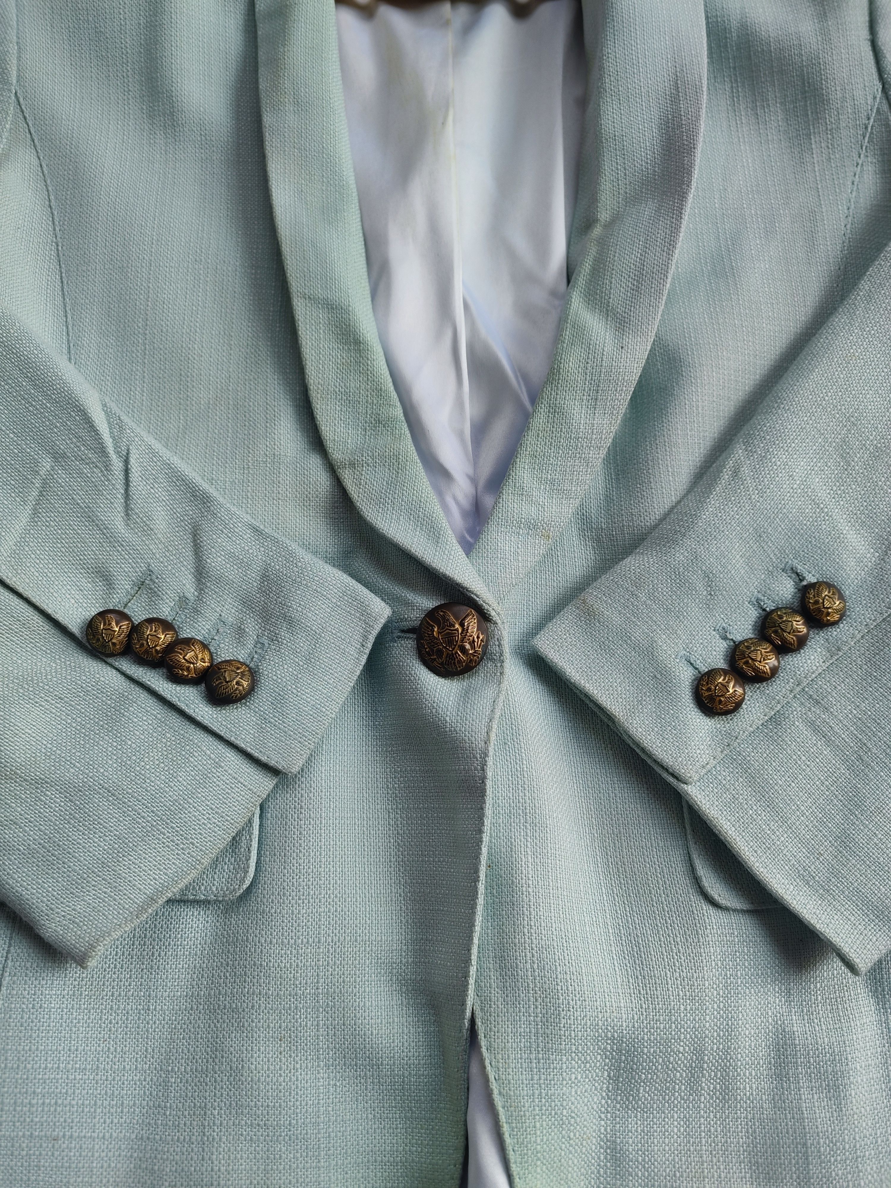 SMYTHE Smythe Women's Size 8 Petite Jacket Blazer Coat Light Green Size M / US 6-8 / IT 42-44 - 3 Thumbnail