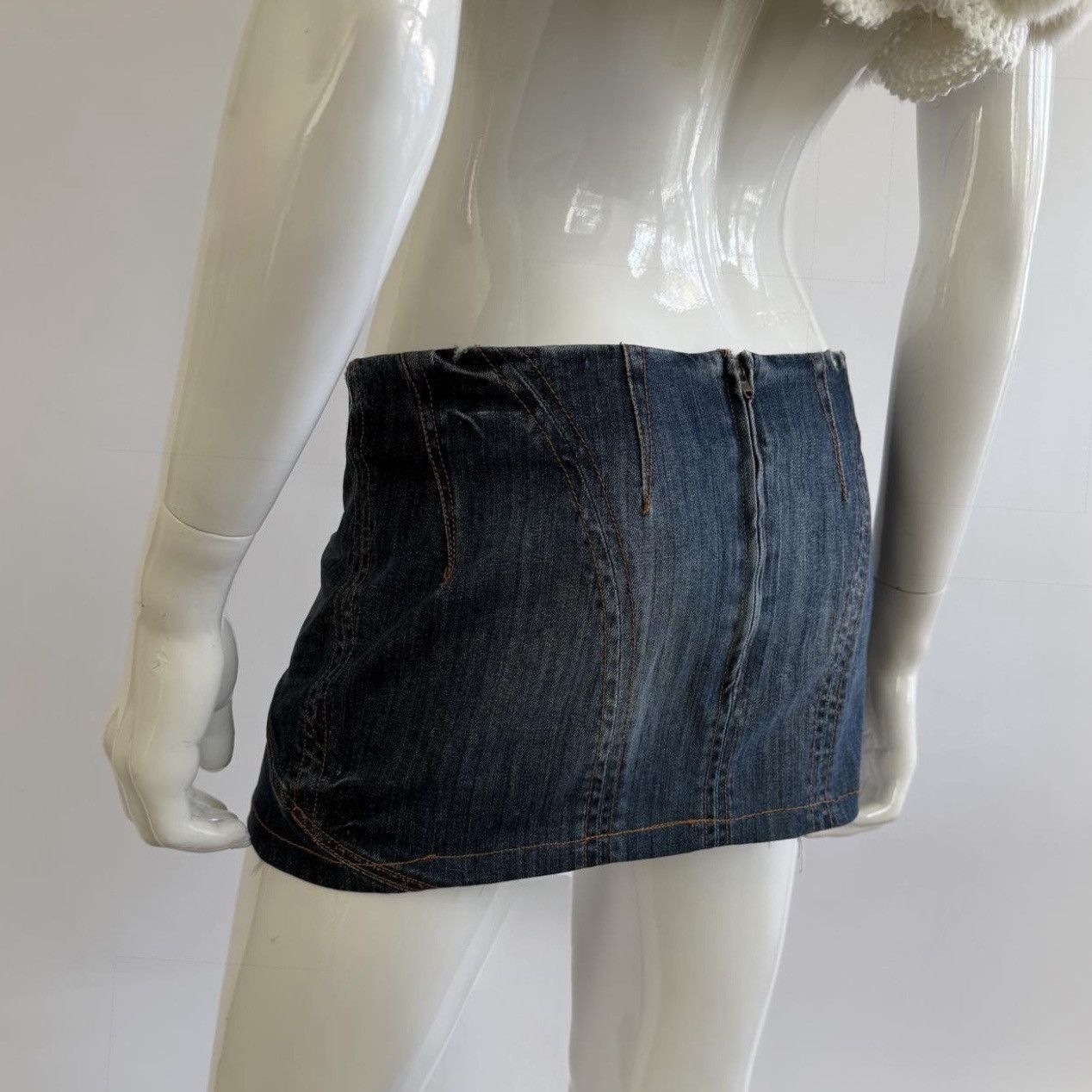 John Galliano John Galliano Rare ARCHIVAL Denim Micro Mini Skirt Size 29" - 5 Thumbnail