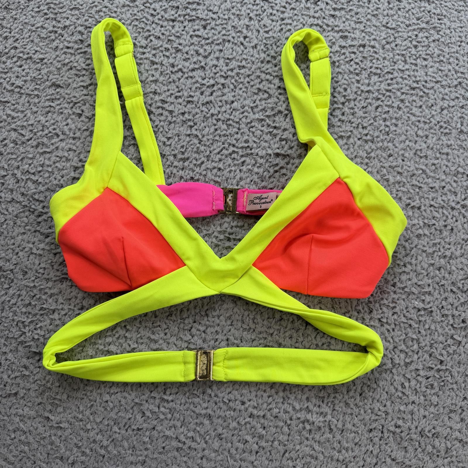 Other Agent Provocateur L’Agent Neon Strappy Bikini Top Swimwear Size ONE SIZE - 1 Thumbnail
