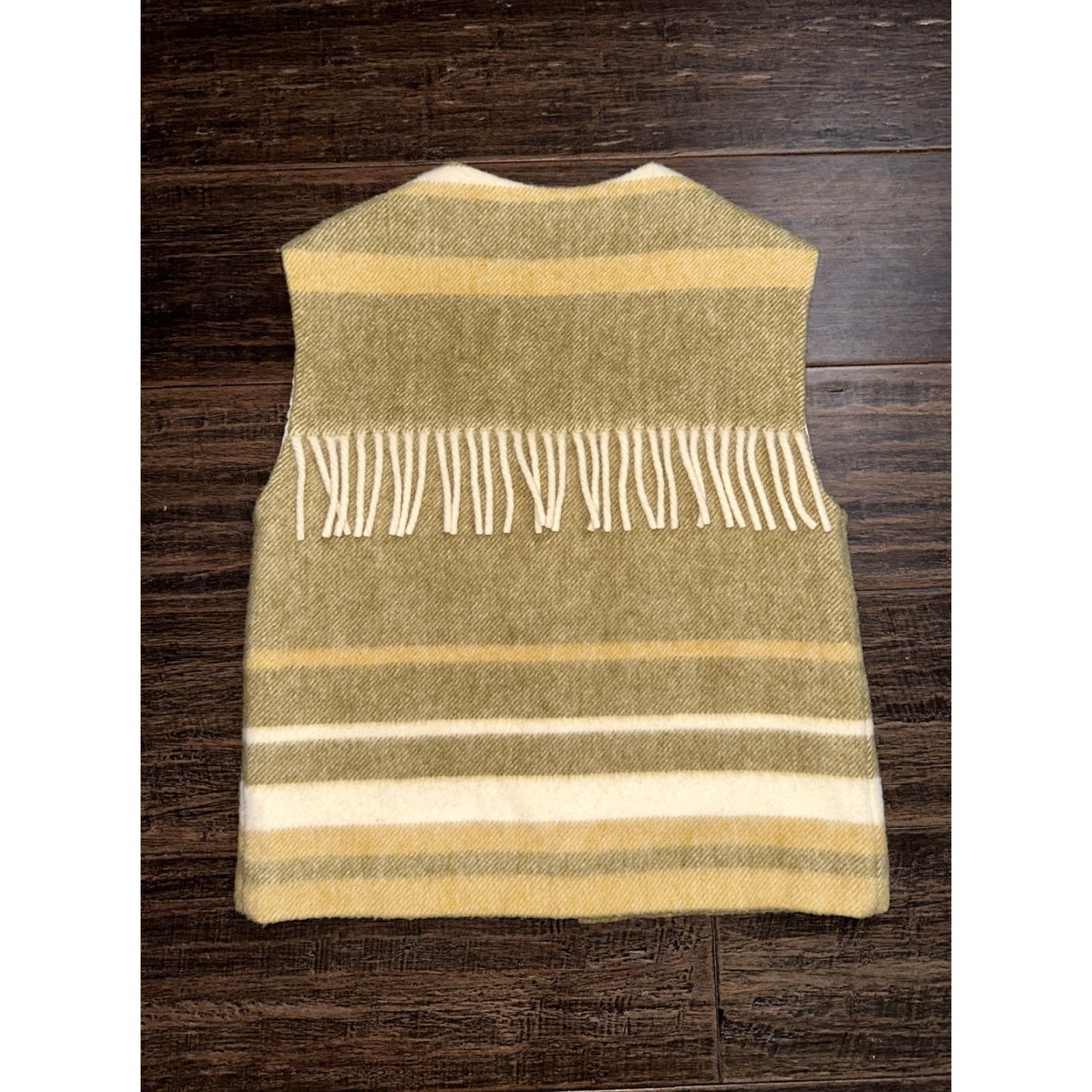 Vintage VINTAGE Ljungberg for Kjell Vest Wool Fringe Cream M Women Western Norway Medium Vest Size M / US 6-8 / IT 42-44 - 6 Thumbnail