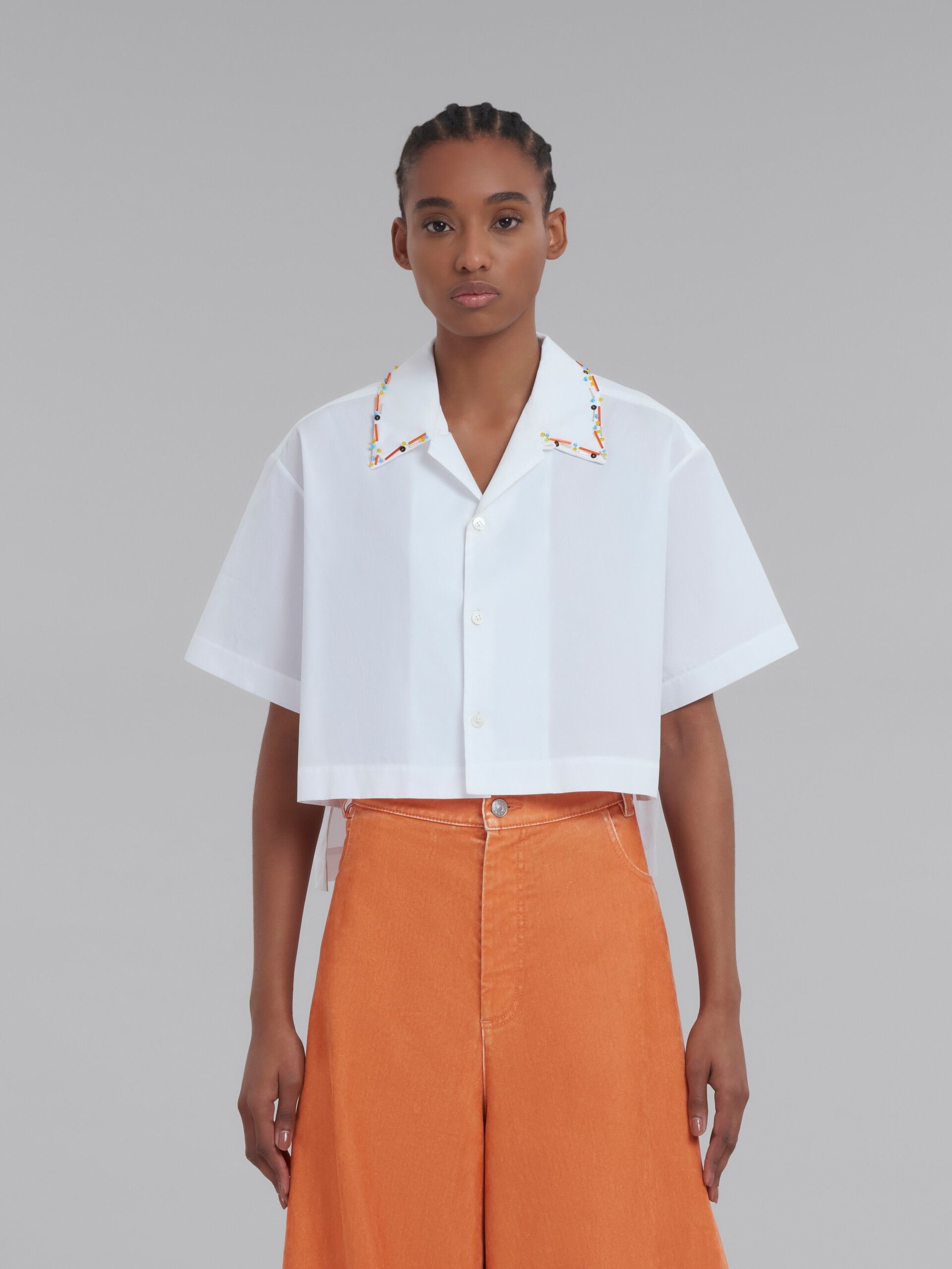 Marni o1srvl11e0624 Shirt in White Size M / US 6-8 / IT 42-44 - 3 Thumbnail